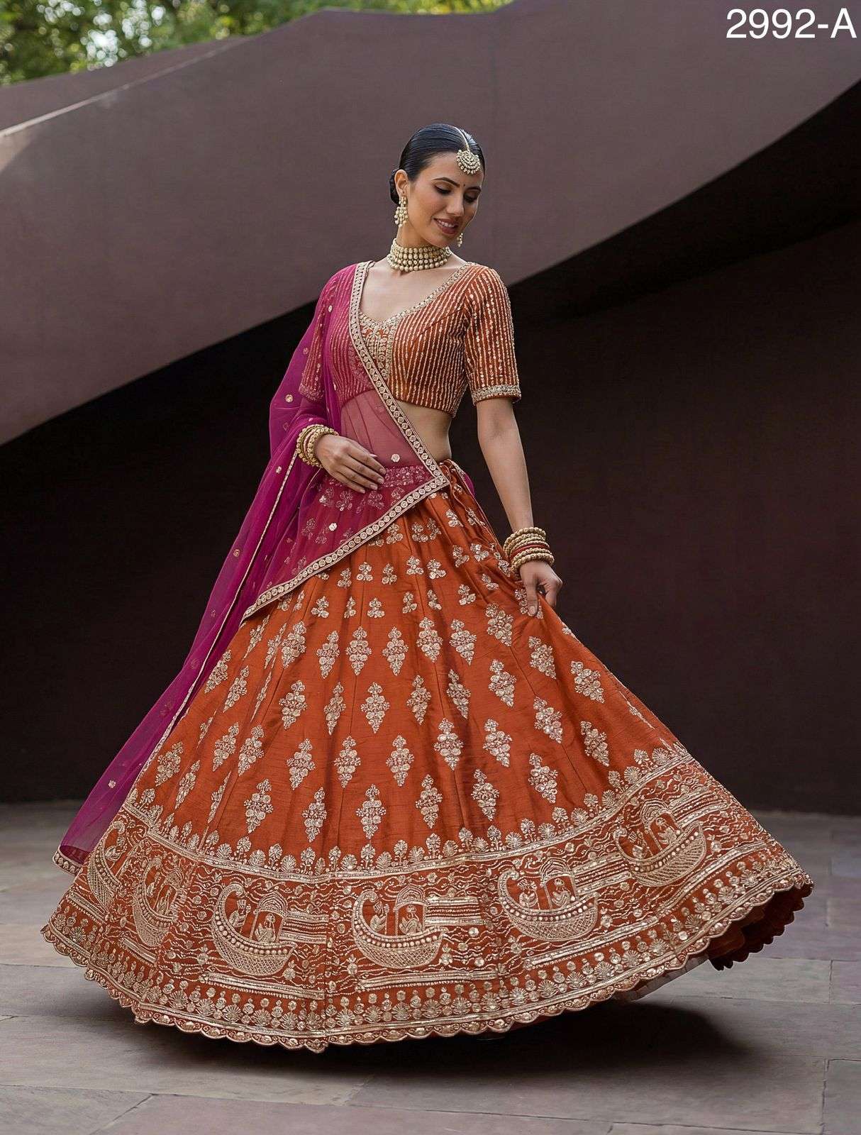 Code 2992 lehenga choli collection manufacturers surat 
