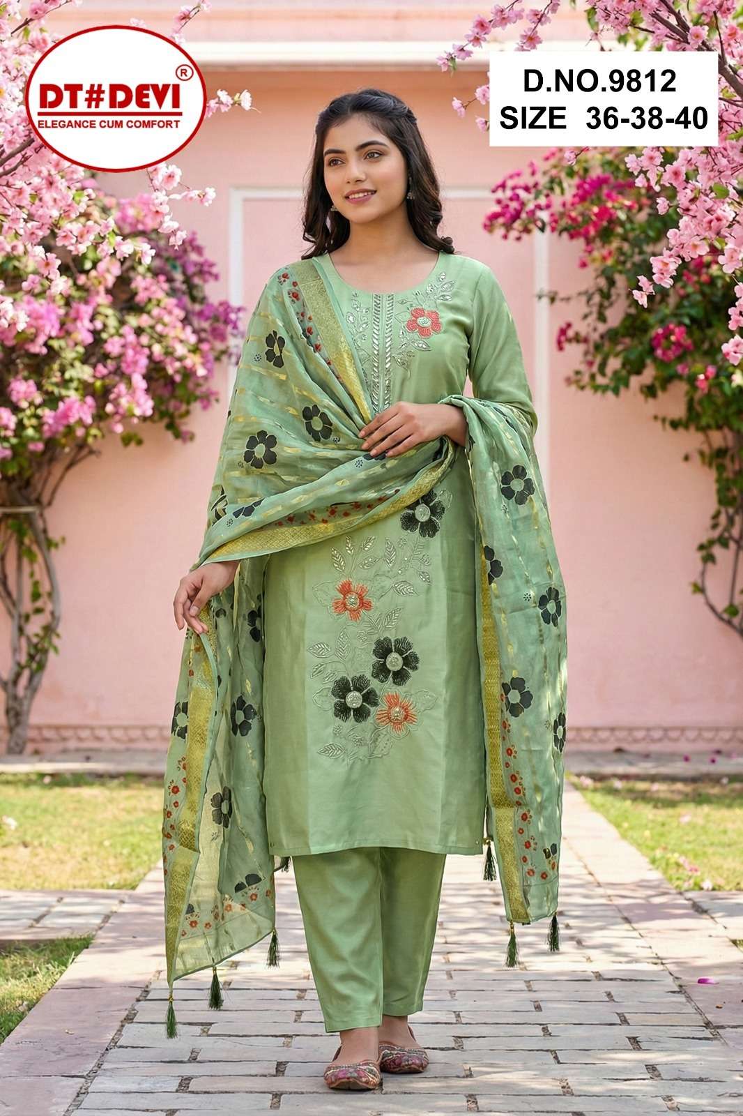 D NO 9812 GAYATRI 1 kurti  PANT collection manufacturers surat 