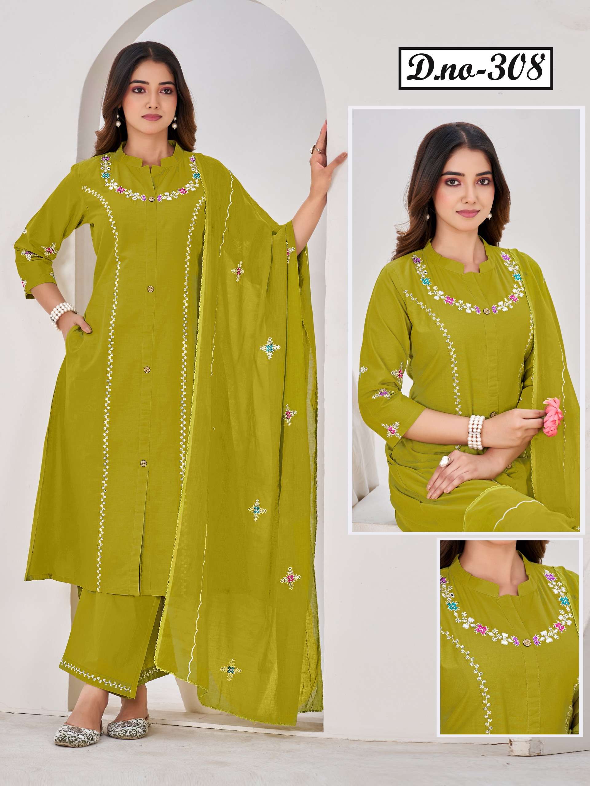 Design No 304 305 by Kadlee Fashion Design No 304 305 by Kadlee Fashion kurti collection manufacture...