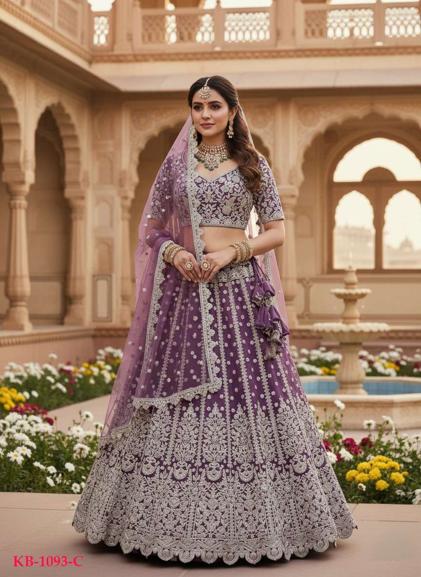 Design no KB 1093 by KB SERIES lehenga choli collection manufacturers surat 