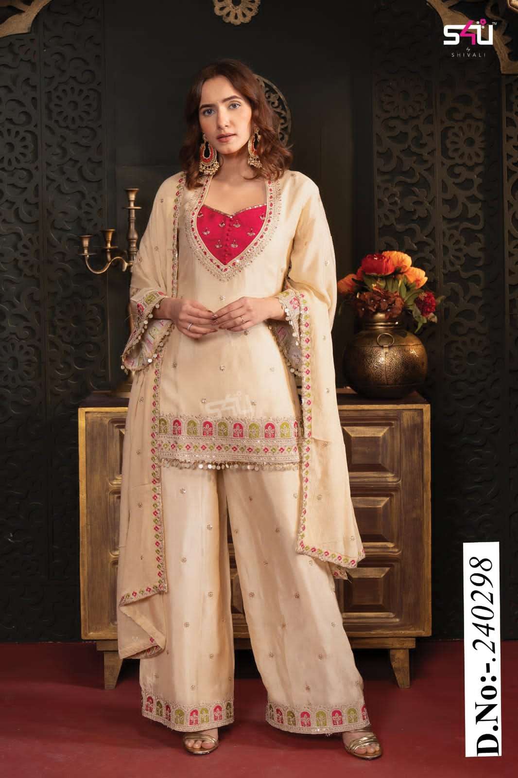F 240298 SHARARA PLAZZO collection manufacturers surat 
