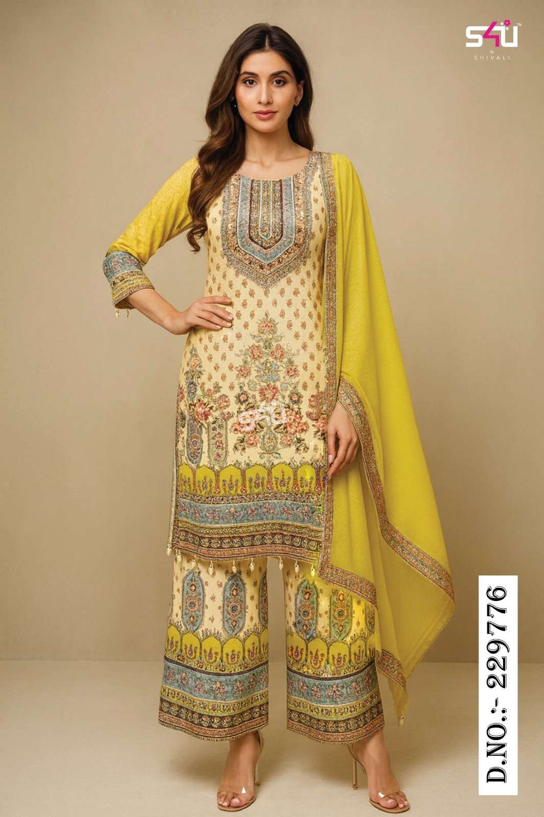 F SHARARA PLAZZO SET  Collection manufacturers surat 