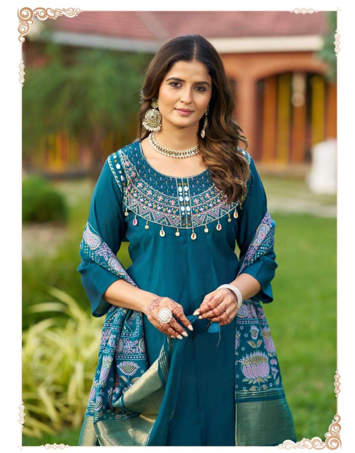 Front and Back Trending Kurti collection manufacturers surat 