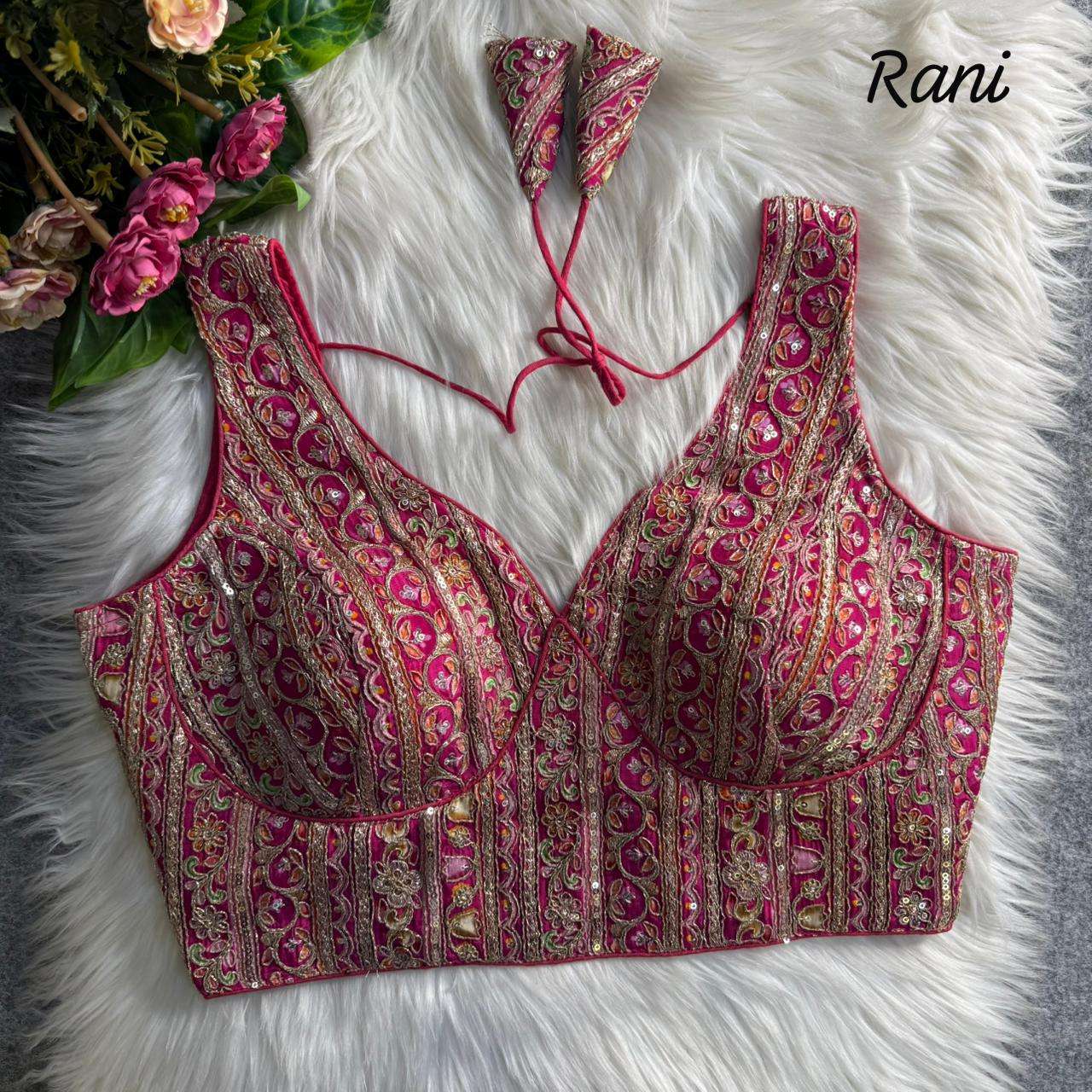 Heavy Position Work Beautiful Partywear blouse collection manufacturers surat 