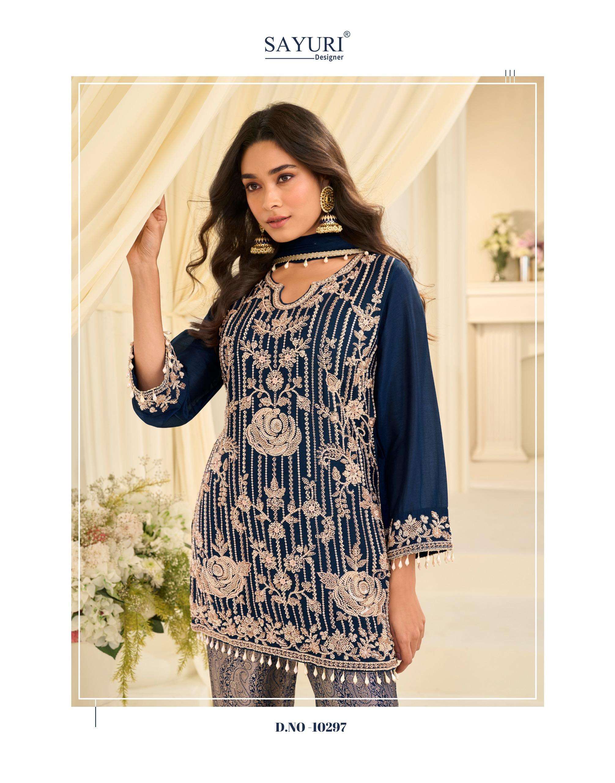 JACQUARD BEADS 1 by SAYURI DESIGNER suit collection manufacturers surat 