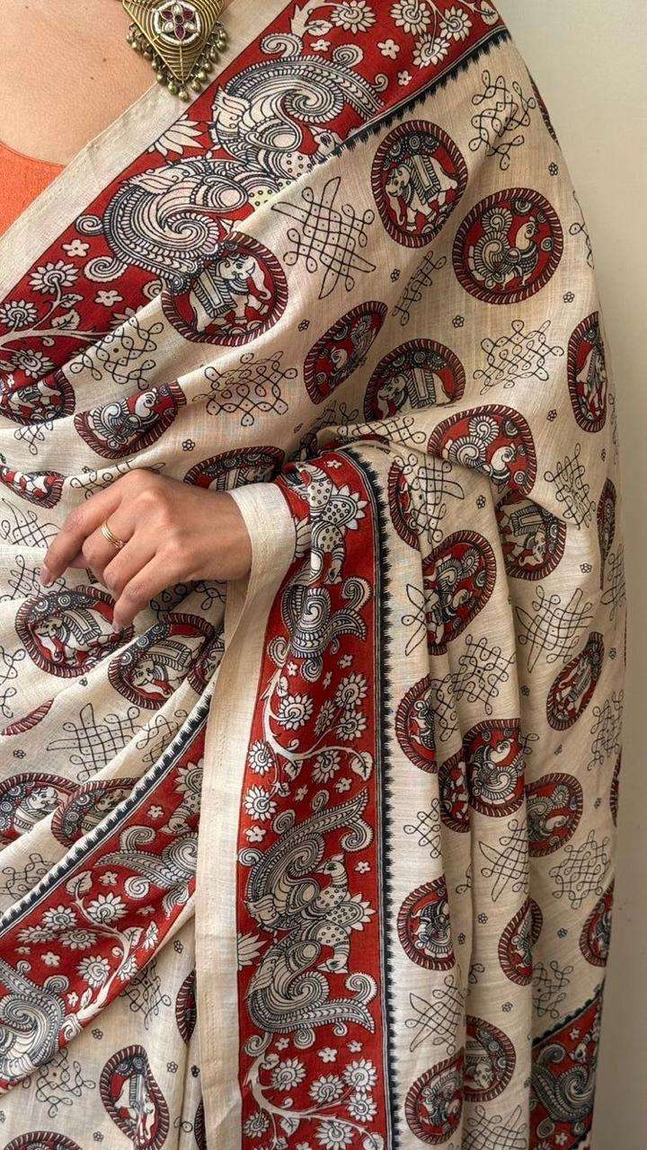 Launching Pure Linen Kalamkari Silk – Super Hit Collection