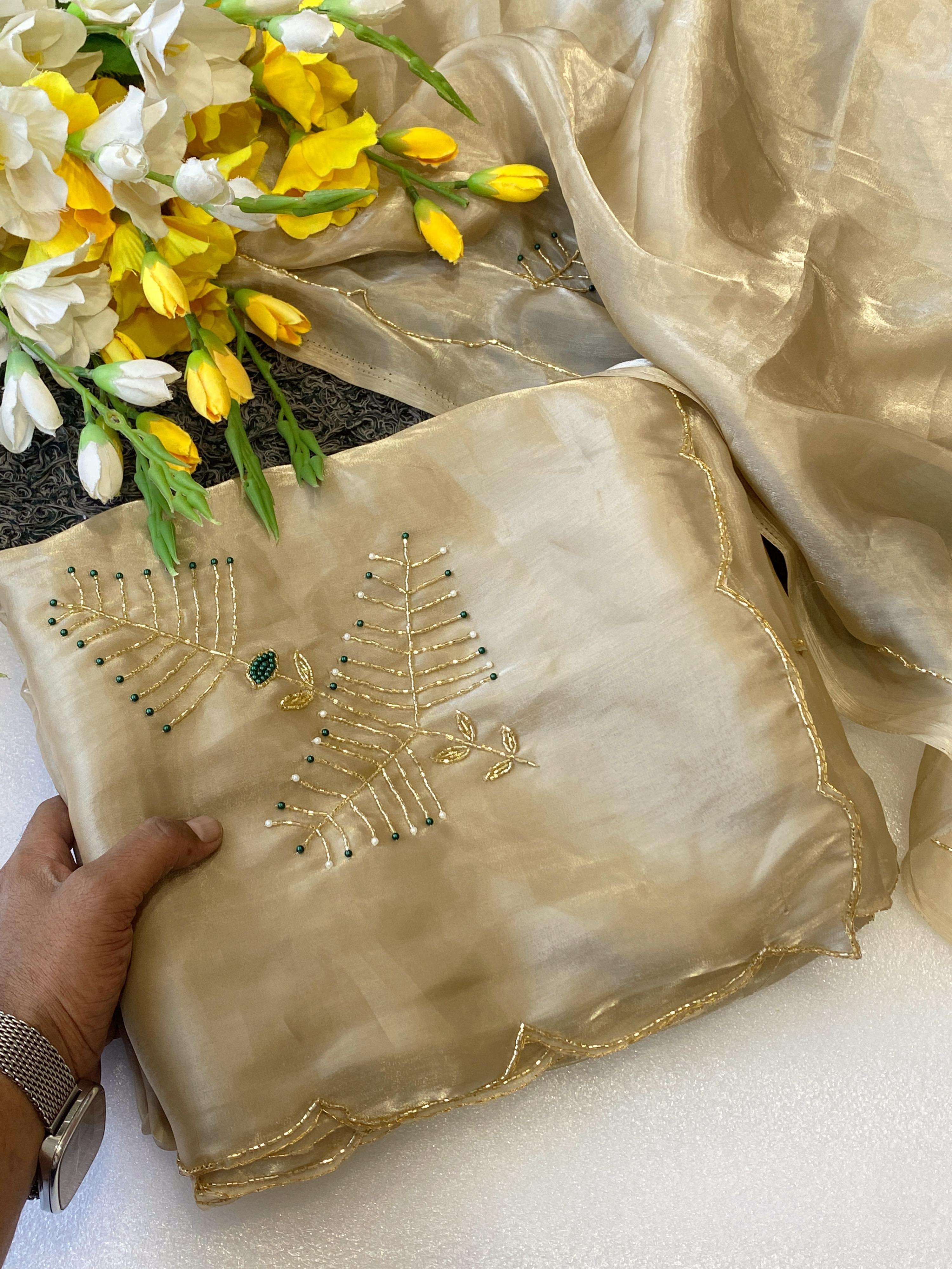 MAGIC Jimmu chuu SILK  handwork saree Collection manufacturer surat 