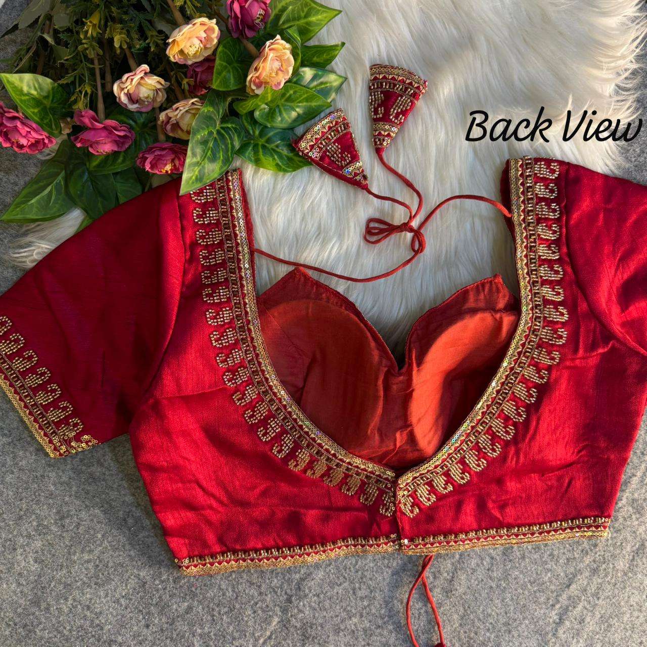 MASABA STYLE BEADS BRIDAL BLOUSE collection manufacturers surat 