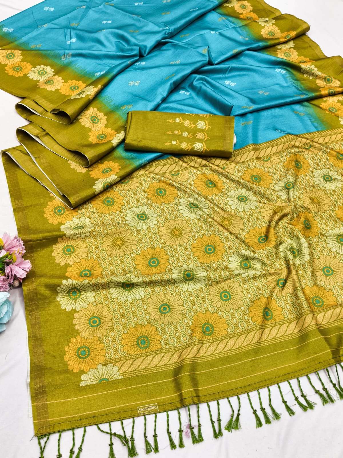 New Generation Kota Linen Banarasi Saree with Bentex Border