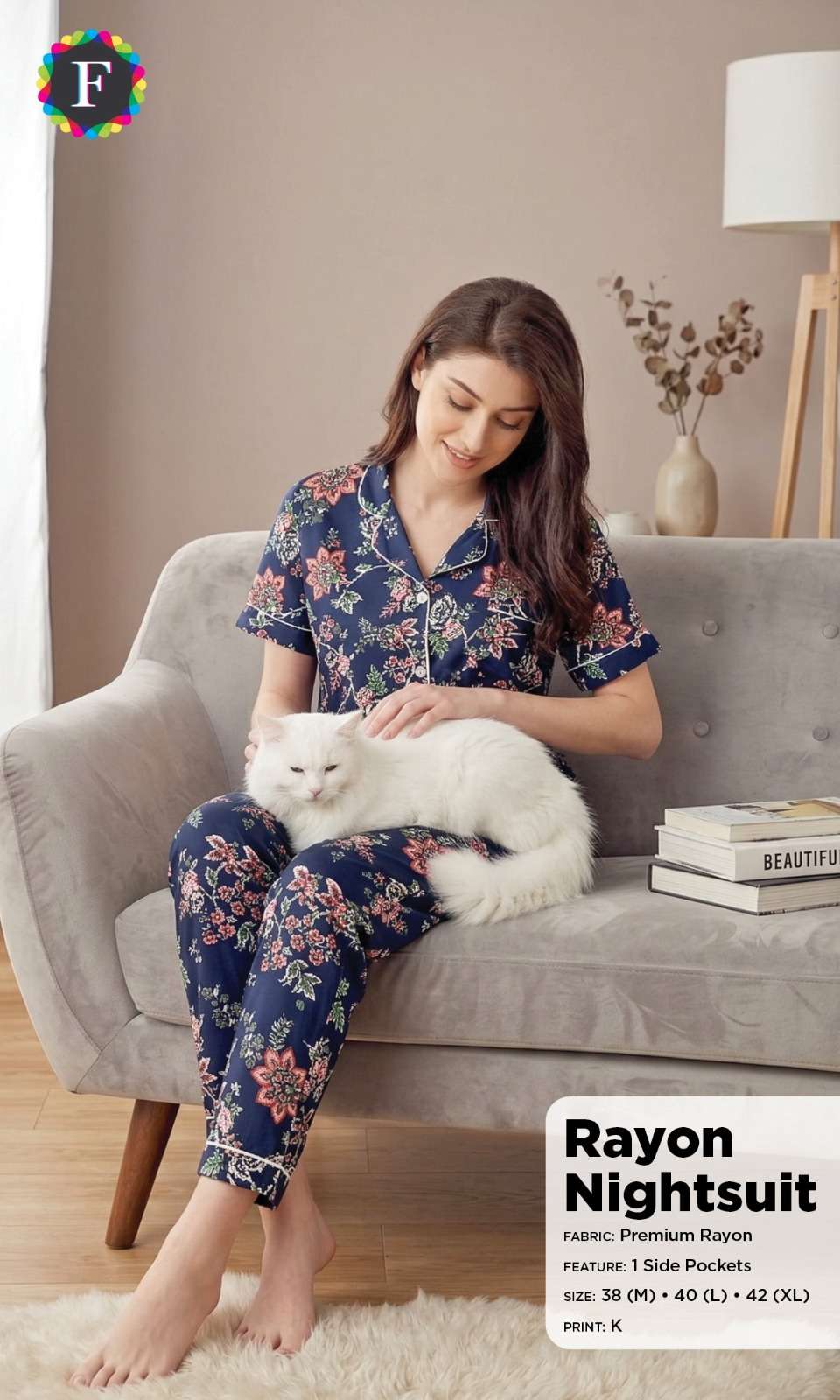 RAYON NIGHTSUIT collection manufacturers surat 