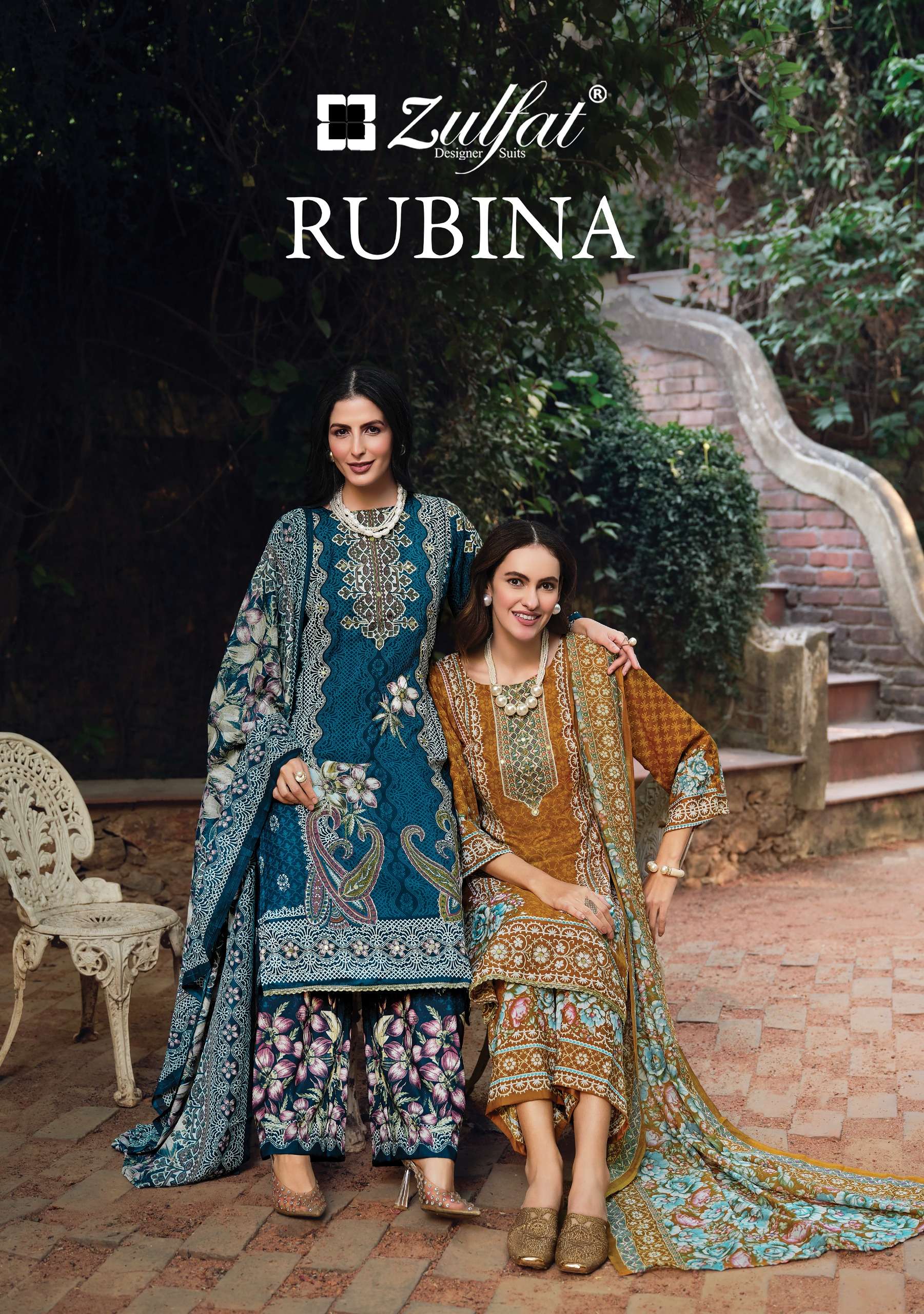RUBINA by Zulfat Designer Suit collection manufacturers surat 