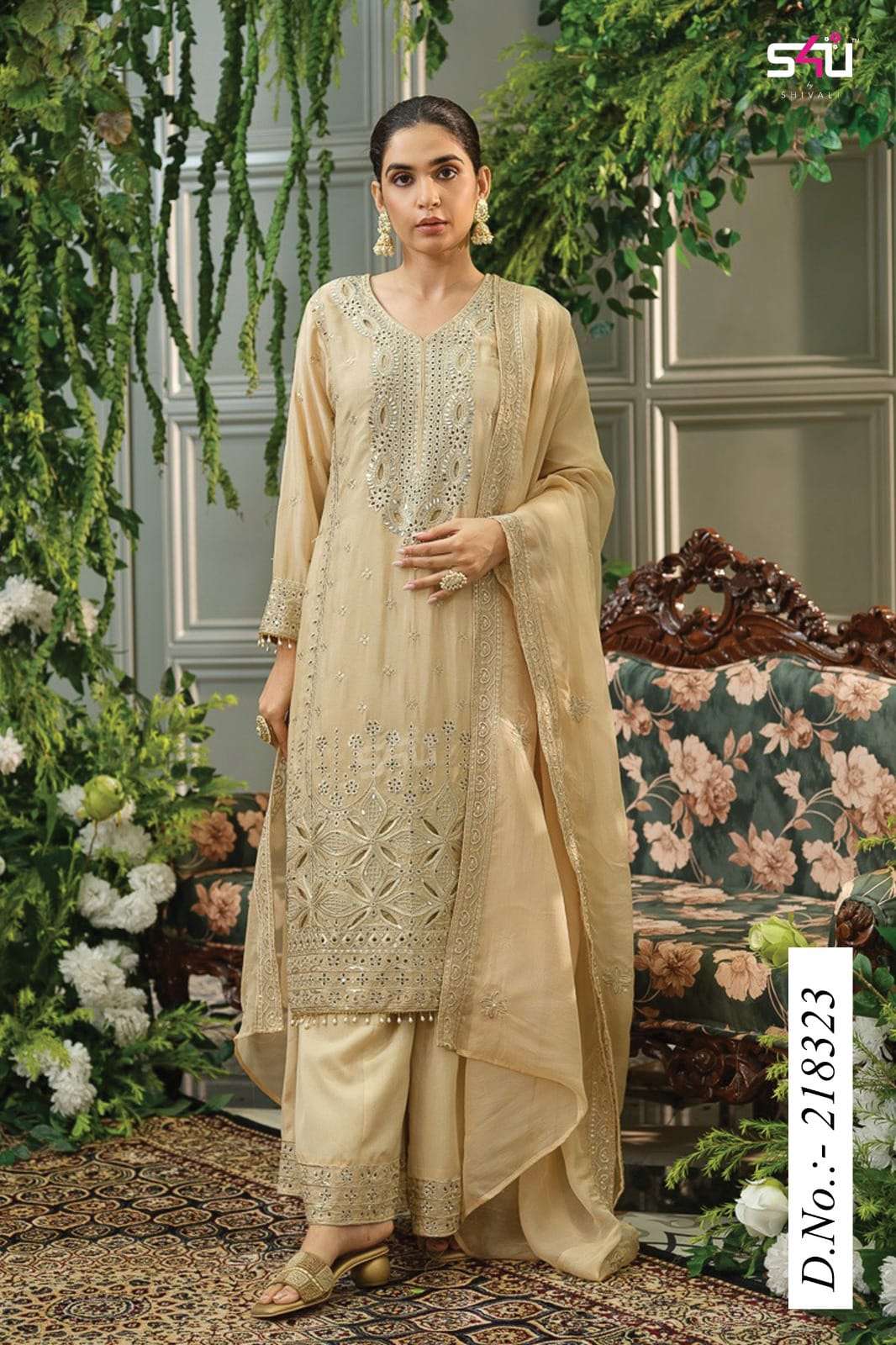 S4U F SHARARA PLAZZO SET 13 kurti collection manufacturers surat 