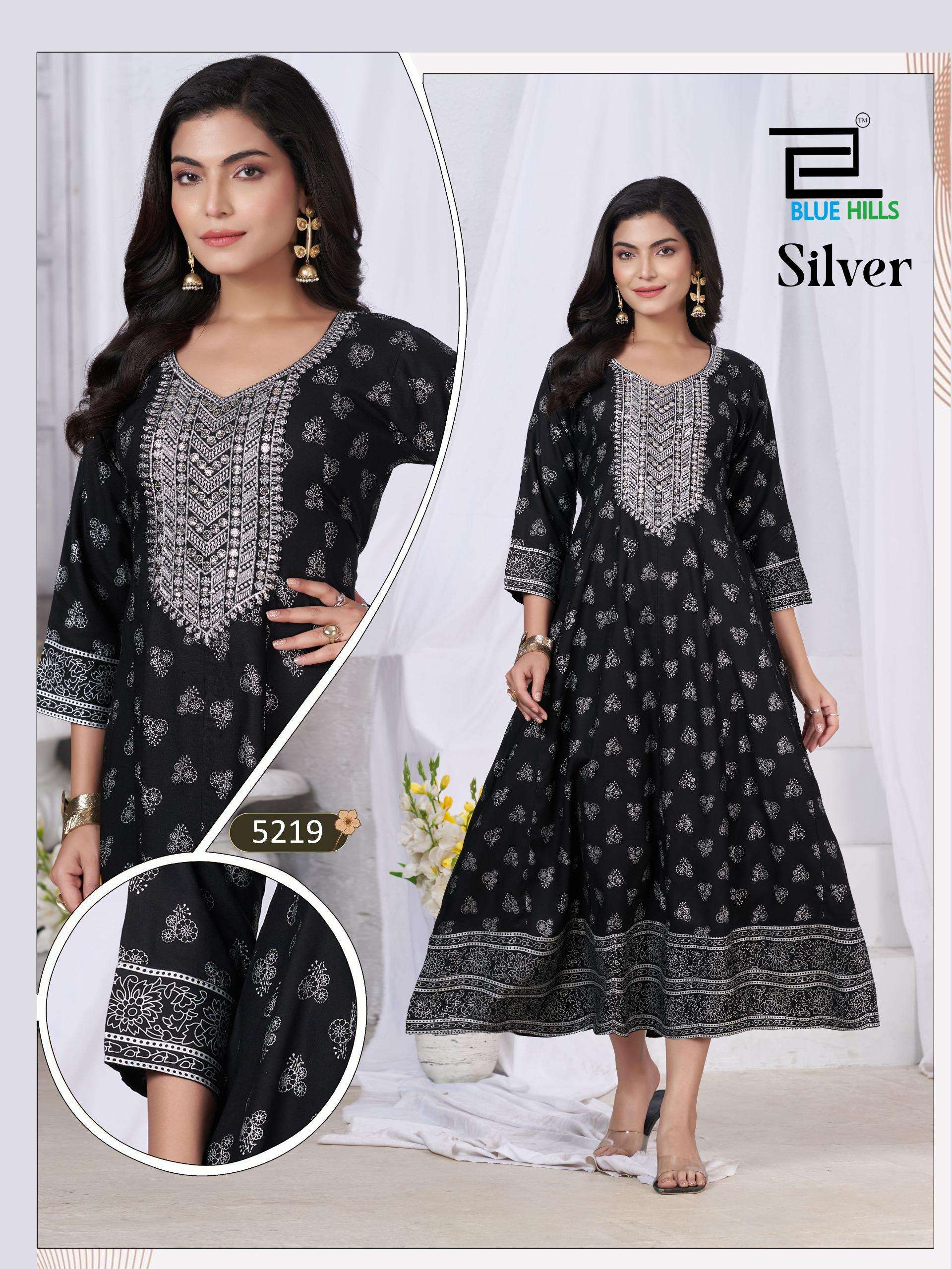 SILVER by BLUE HULLS kurti collection manufacturers surat 