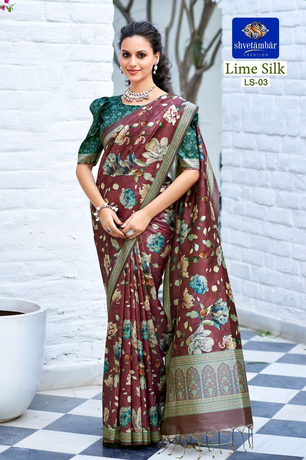 Soft Silk Base Lime Silk Zari Border Saree Collection