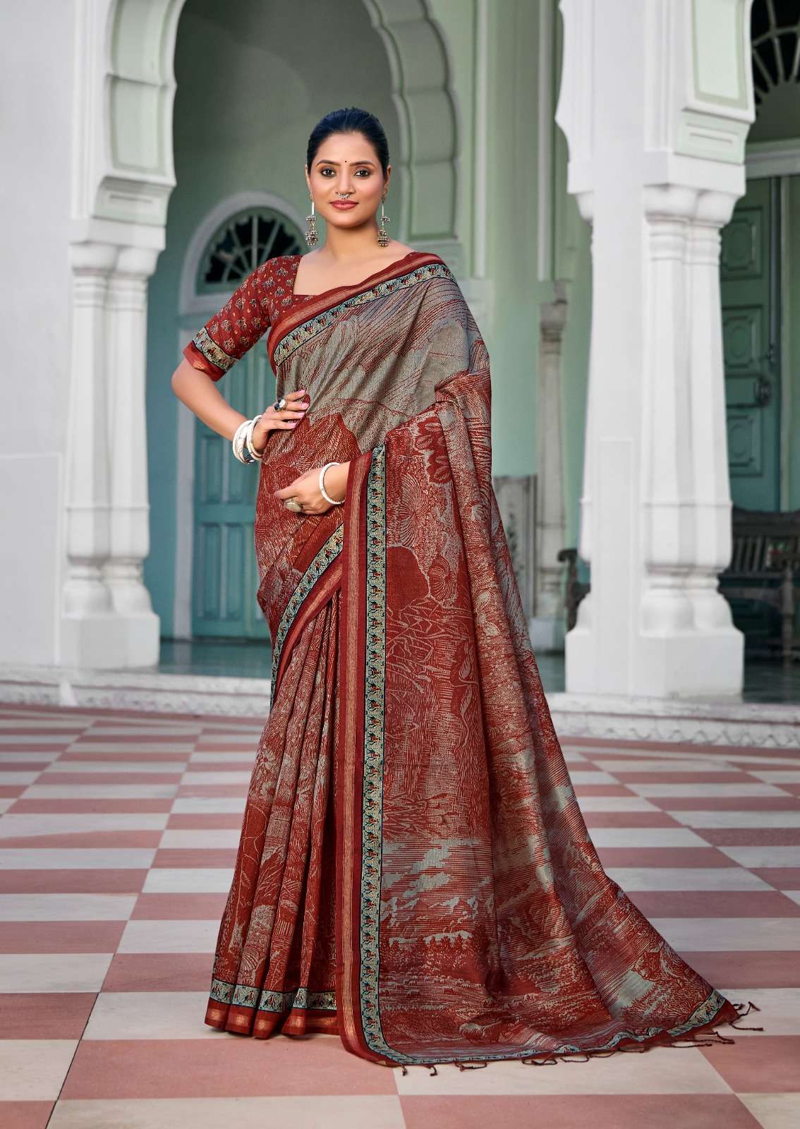 Stylish Taarni Space Silk Crush Saree