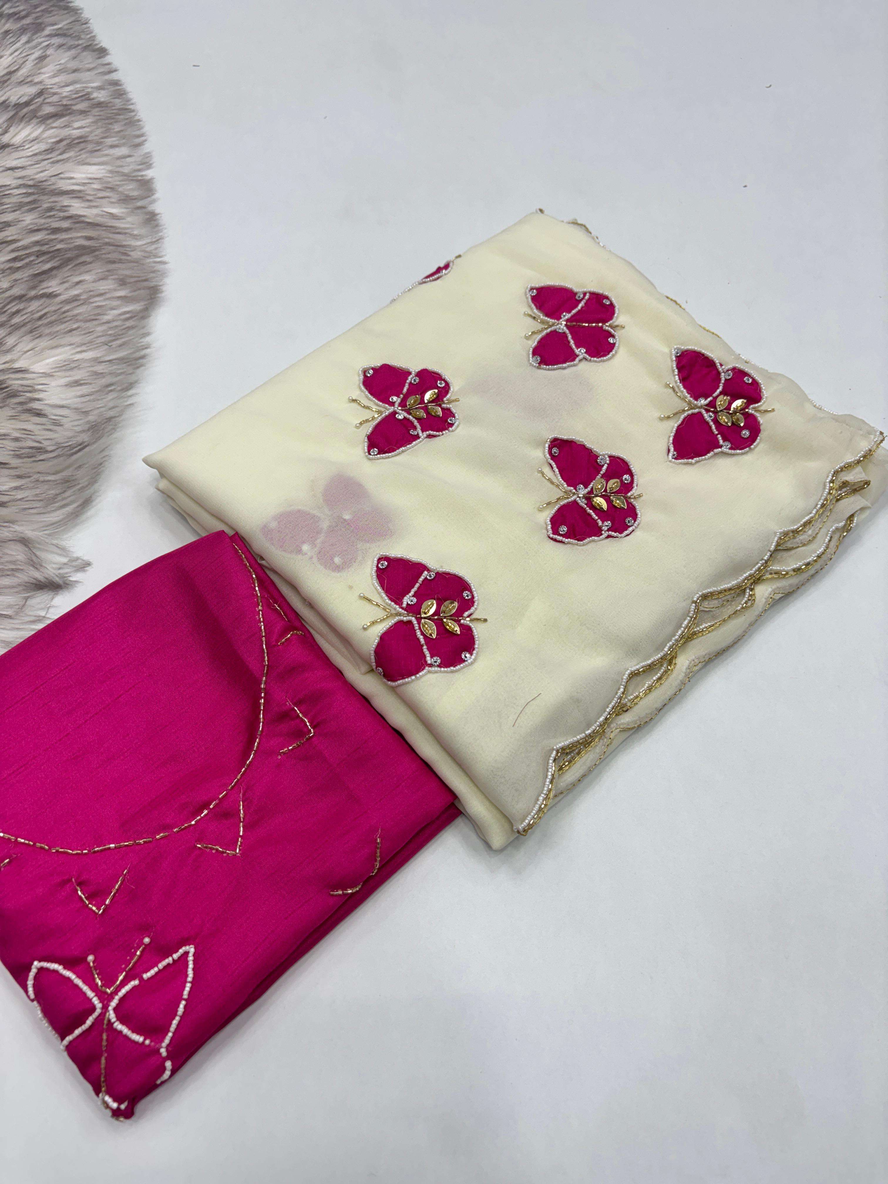 Unique Georgette silk saree Collection manufacturer surat 