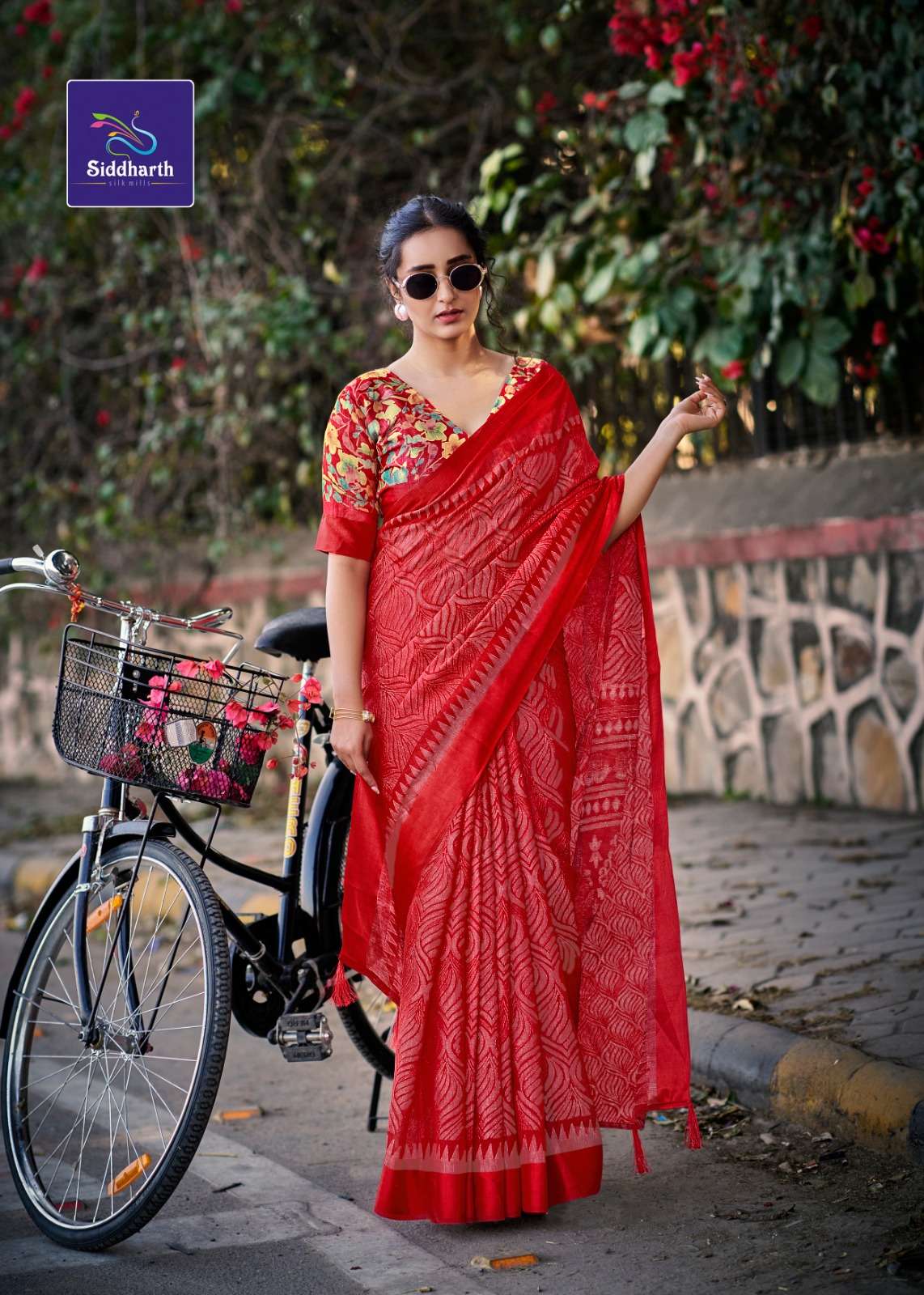 Winza Designer Bridal Brasso Saree