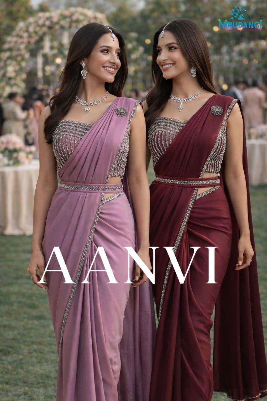 AANVI by MRUDANGI saree Collection manufacturer surat 