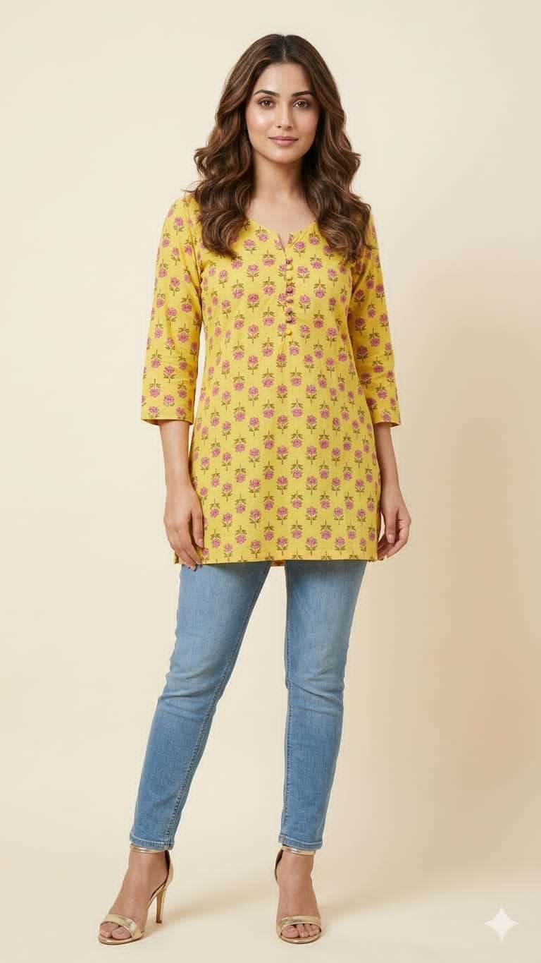 cambric tunic pure cotton kurti collection manufacturers surat 