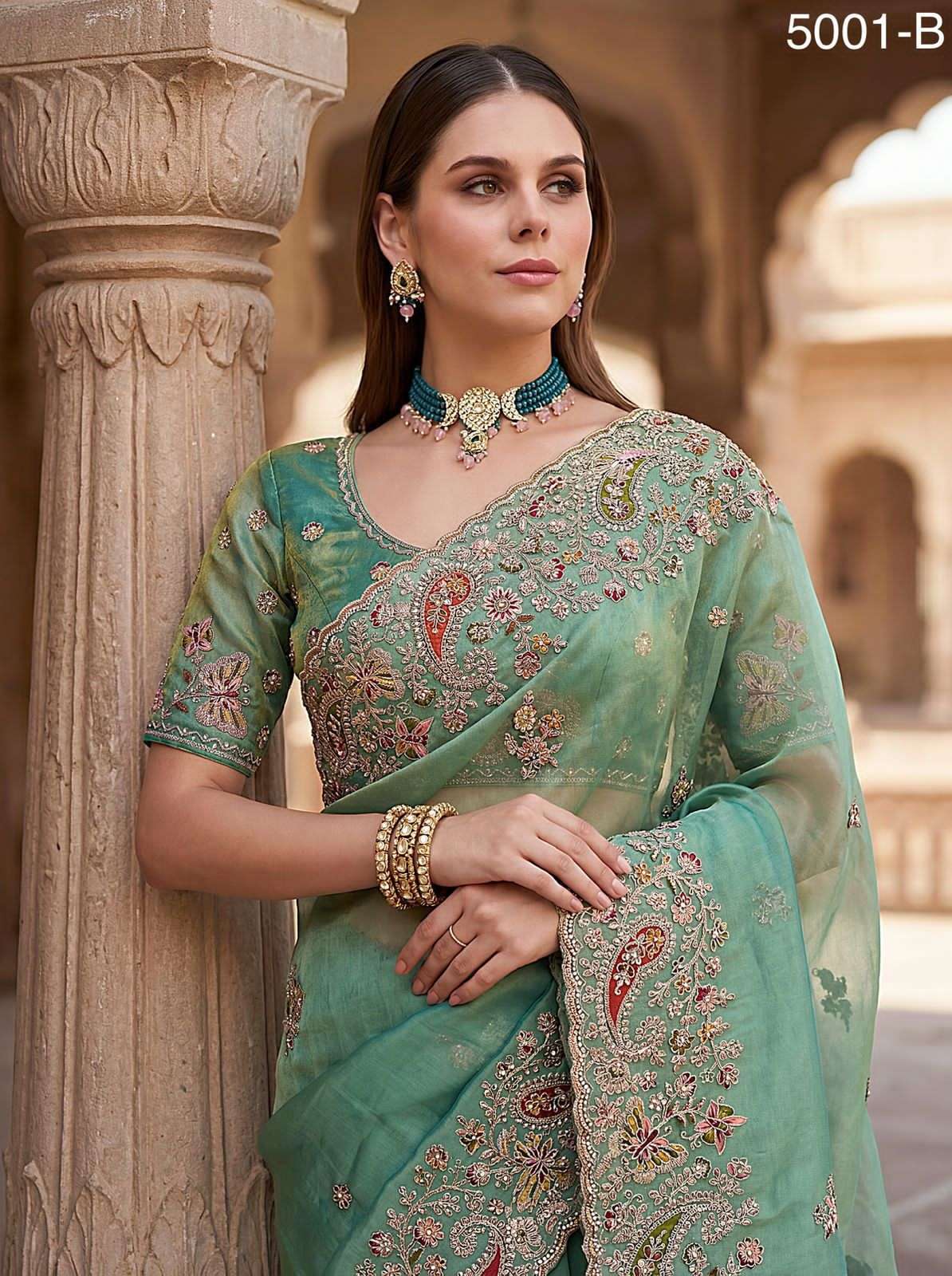 Code 5001 Partywear Saree Collection manufacturers surat 