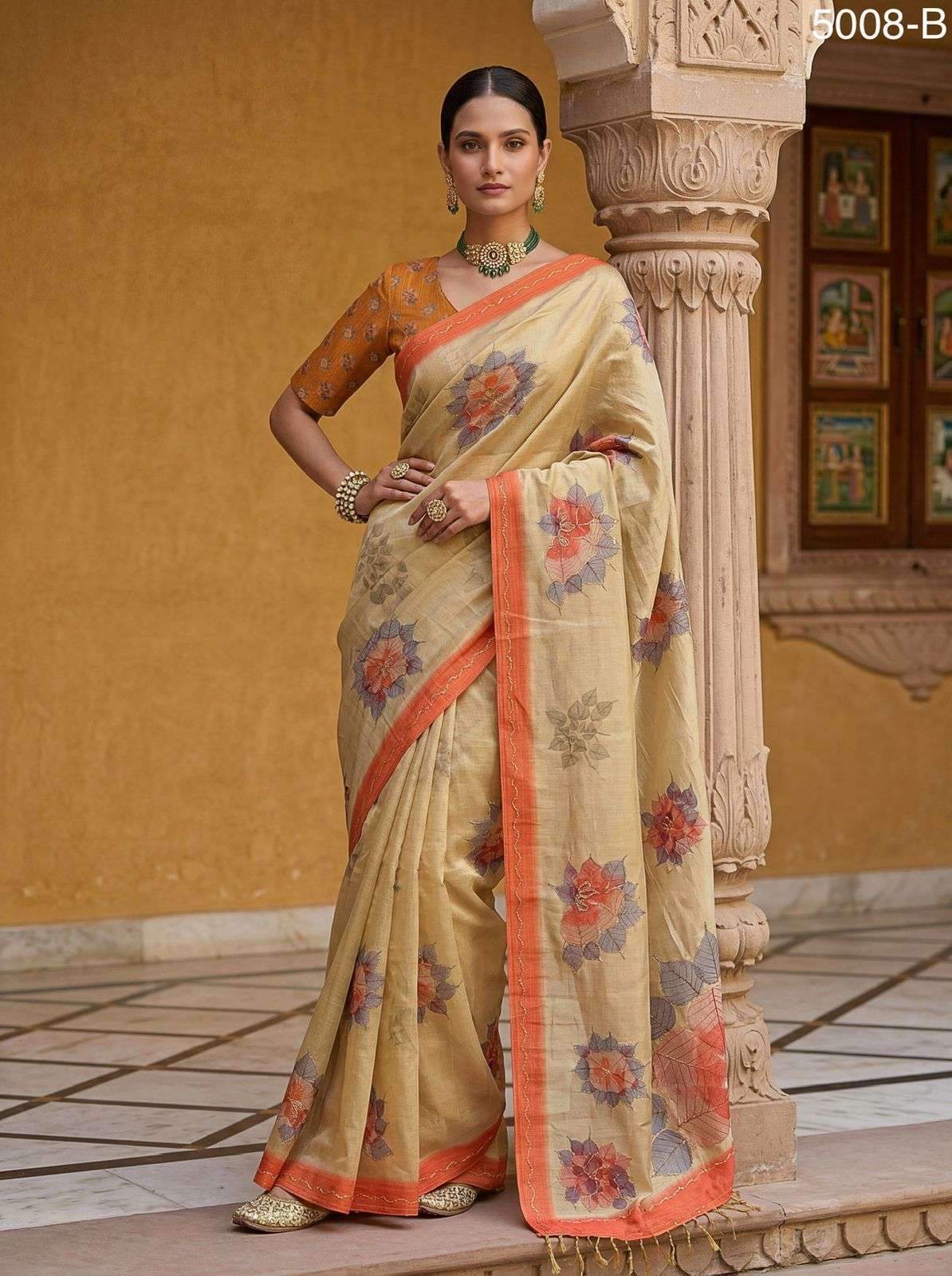 Code 5008 saree Collection manufacturer surat 
