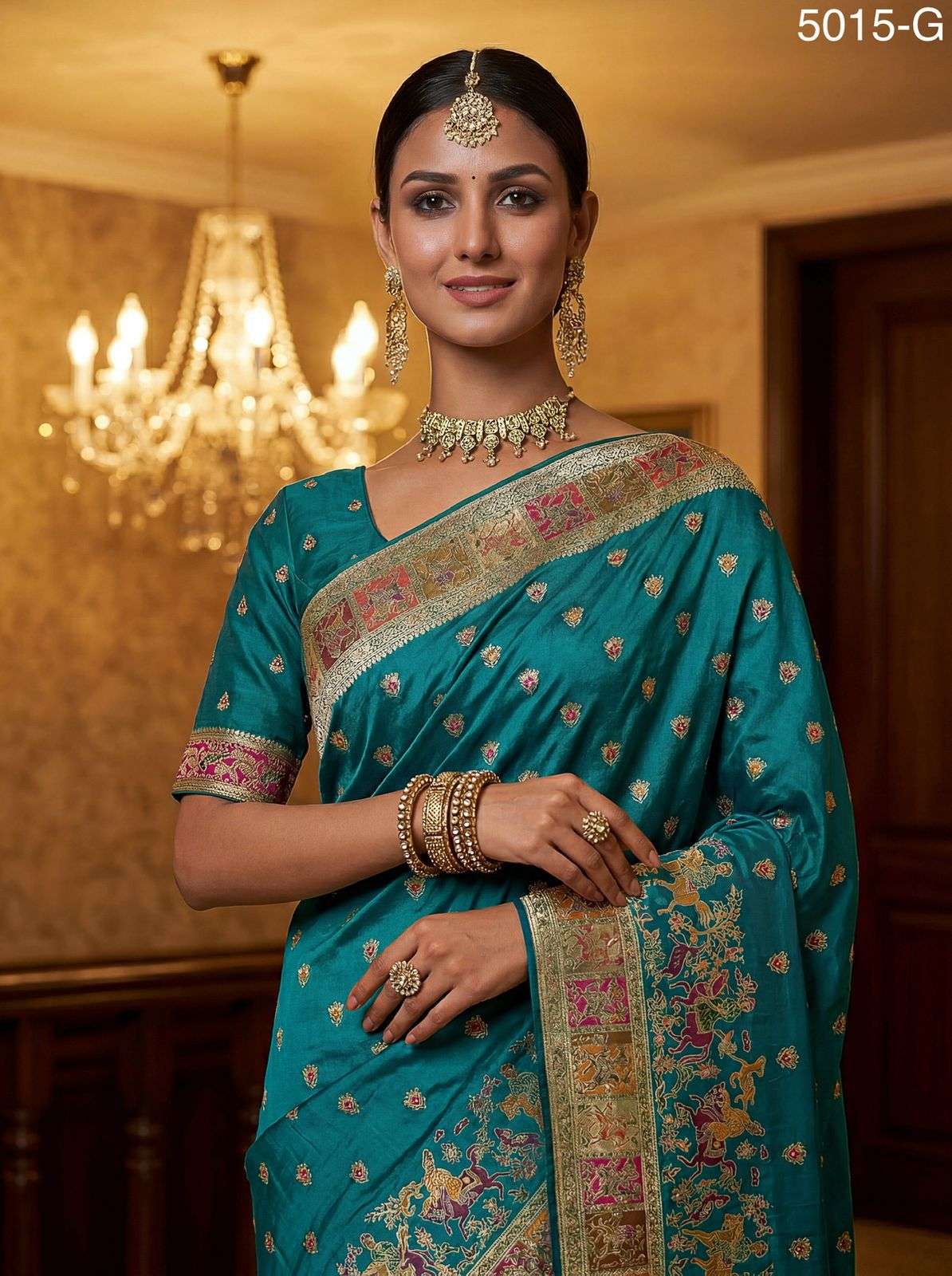 Code 5015 saree Collection manufacturer surat 