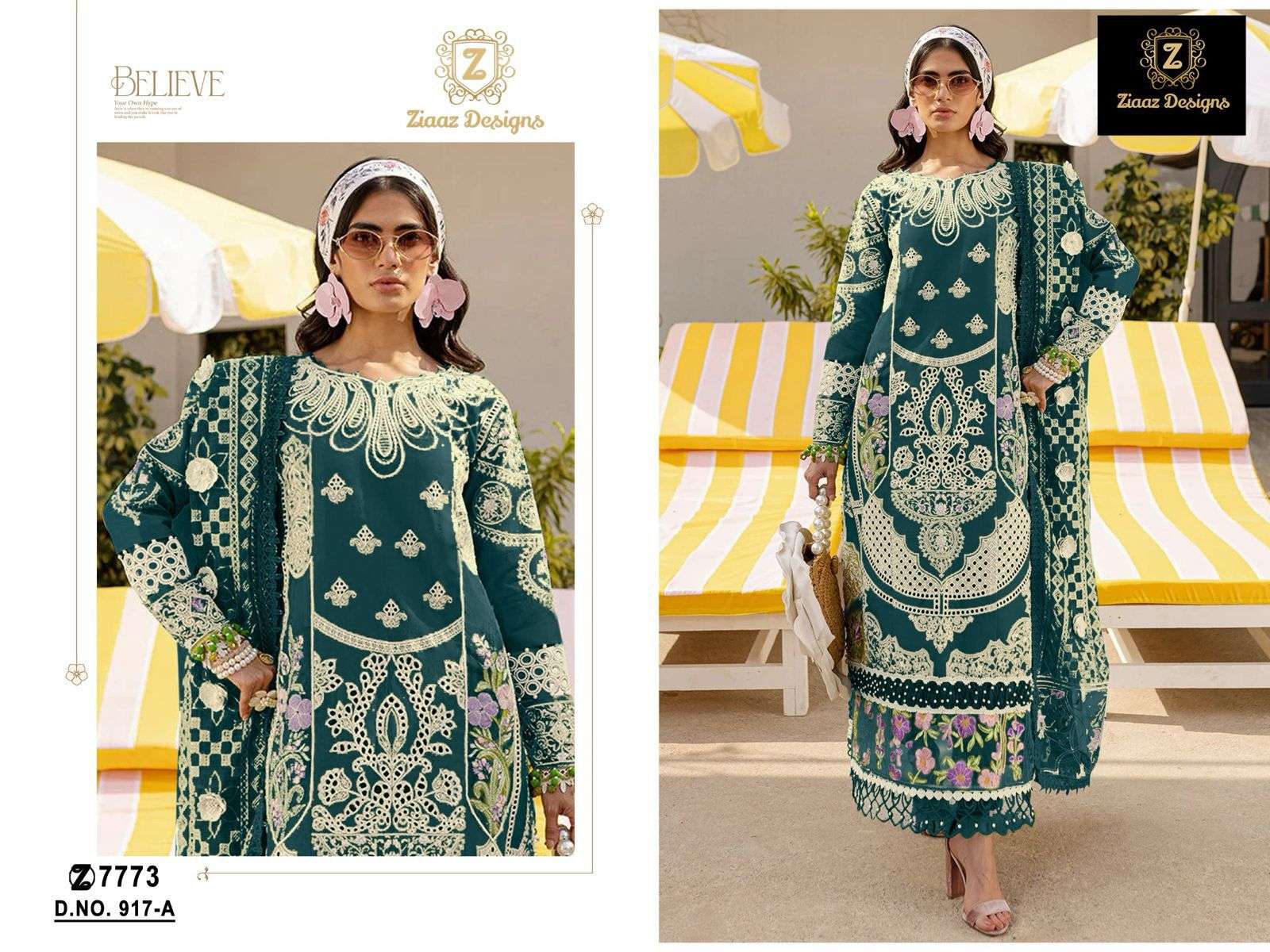 code 917 by Ziaaz Design suit collection manufacturers surat 