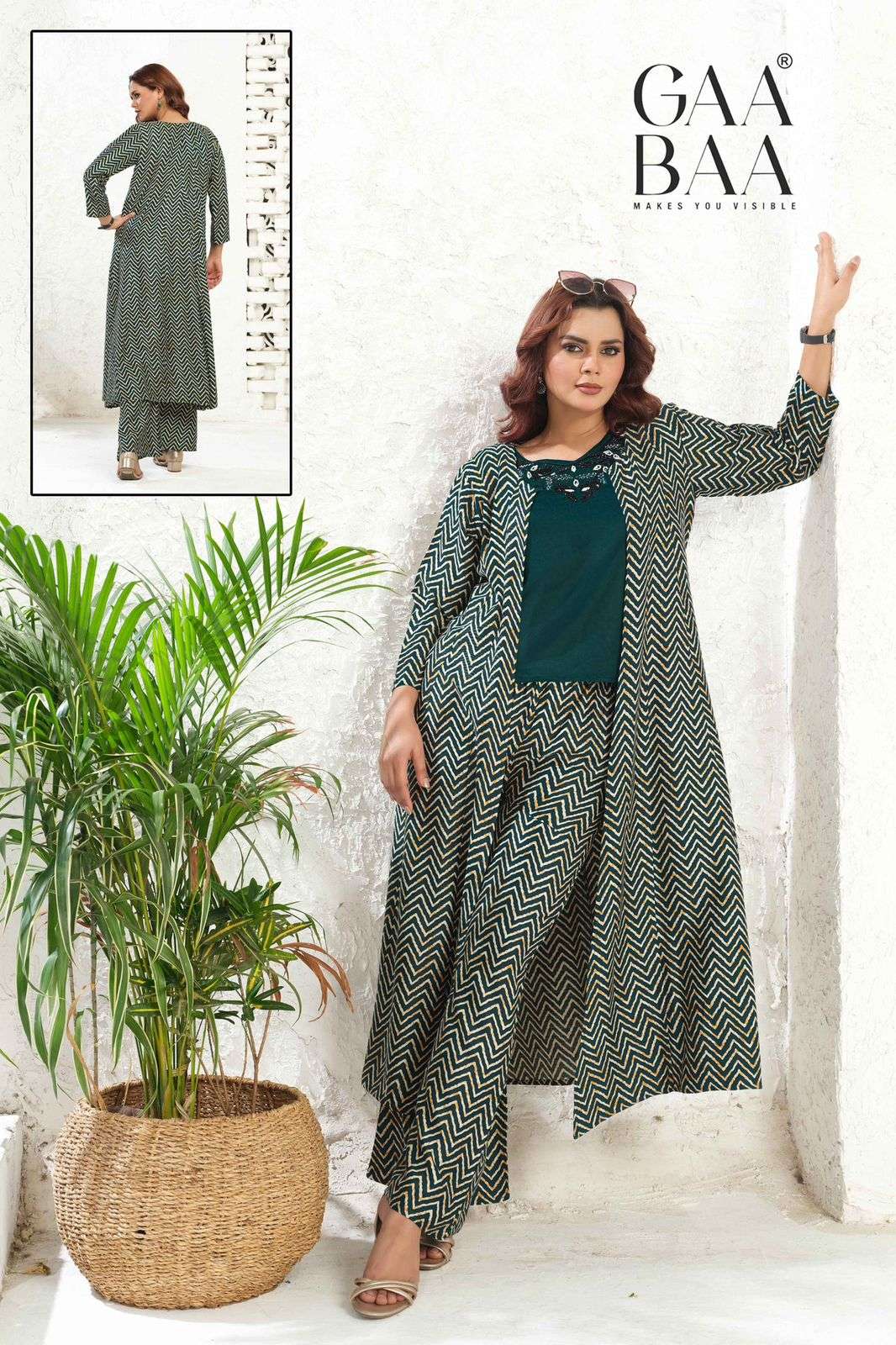 D No 971 by Gaa Baa kurti collection manufacturers surat 