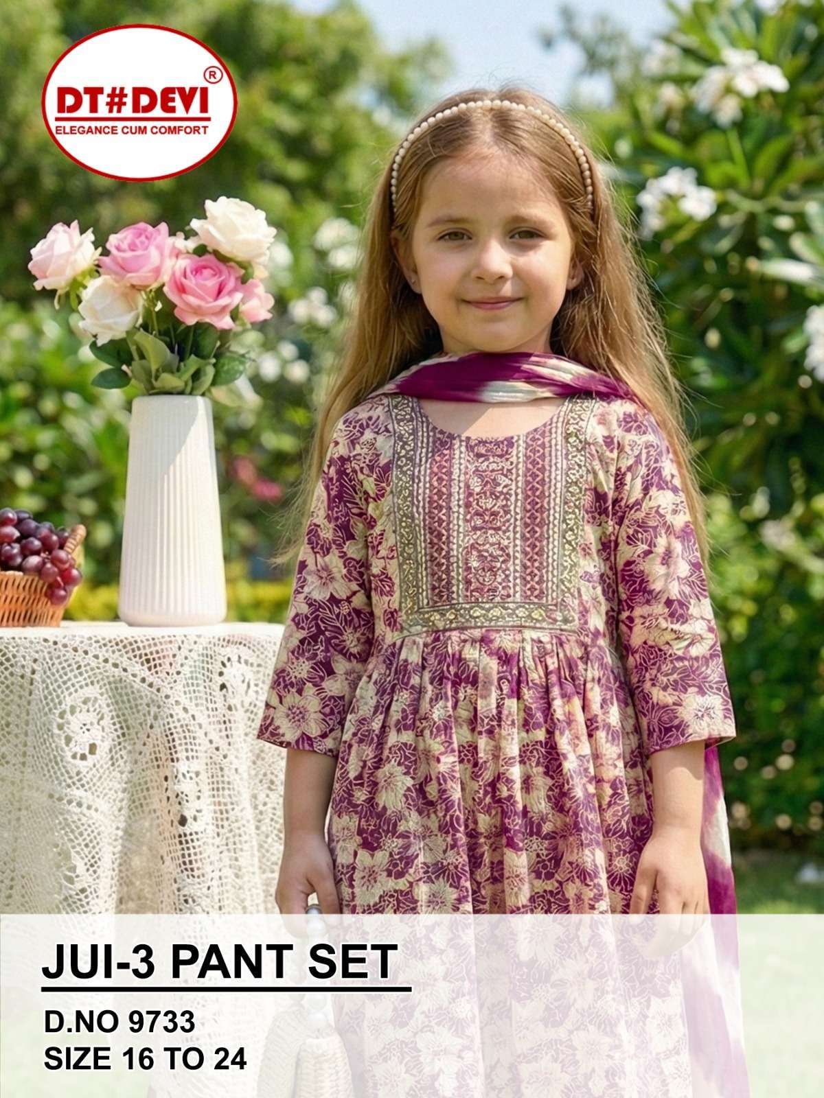 D NO 9732 JUI 2 PANT SET kids were Collection manufacturer surat 