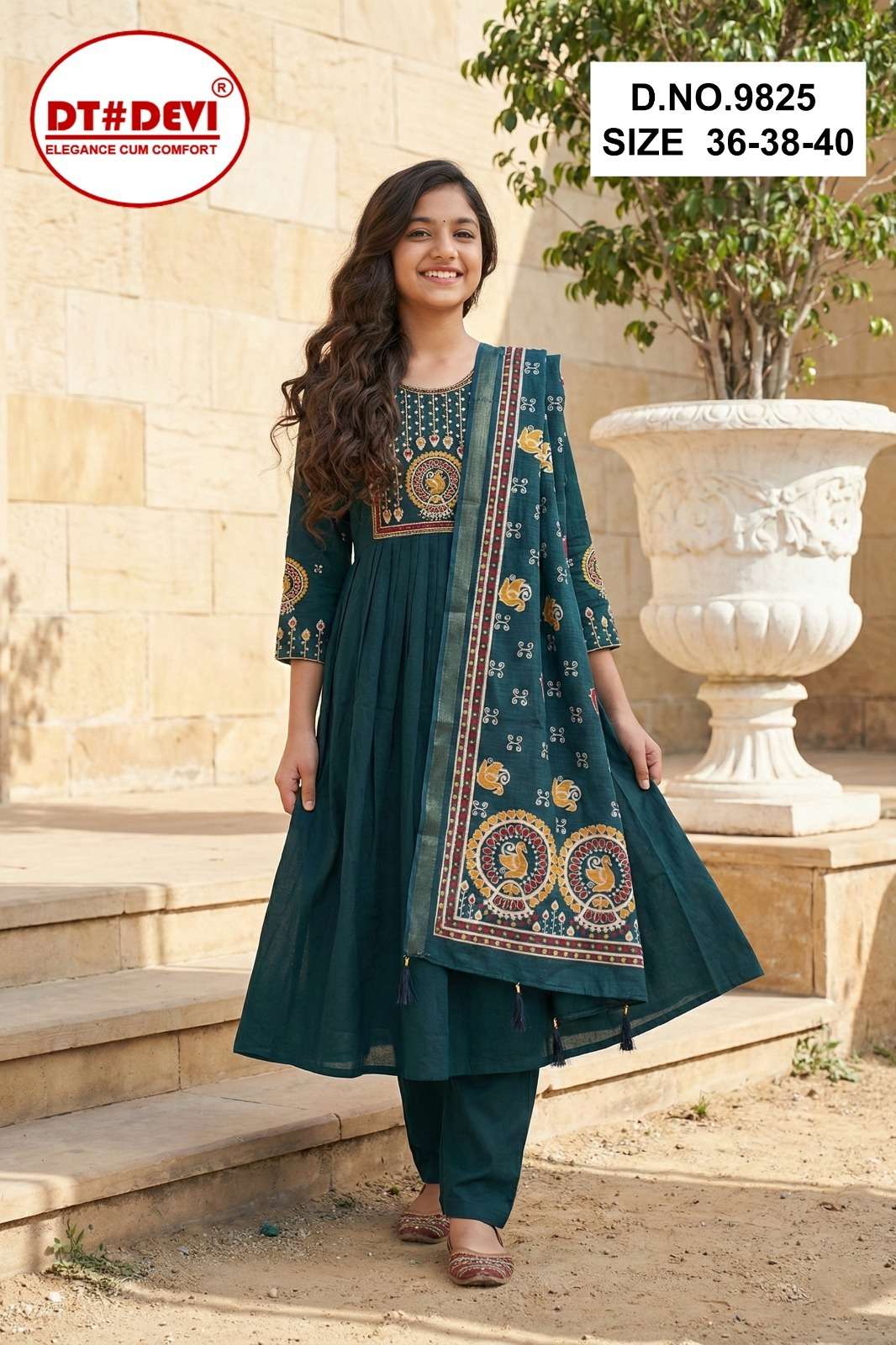 D NO 9825 YAASHNA 1 kurti collection manufacturers surat 