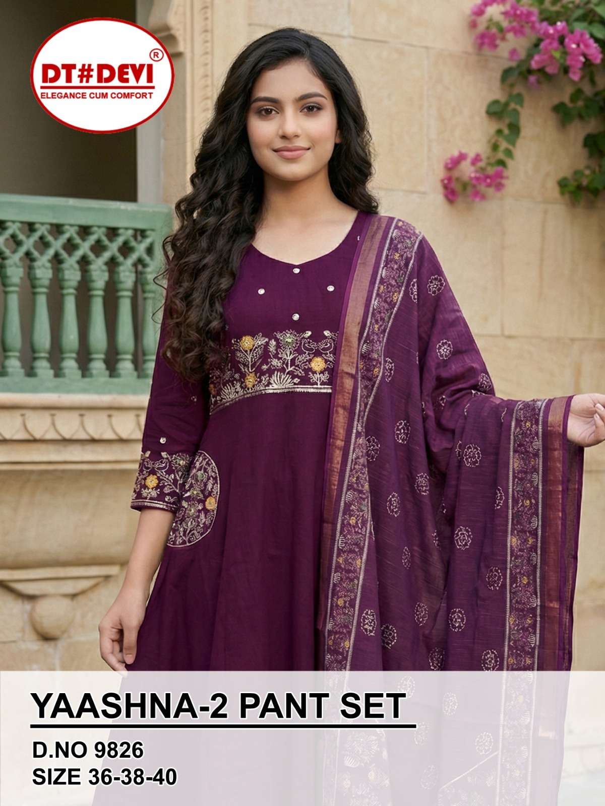 D NO 9826 YAASHNA 2 Kurti collection manufacturers surat 