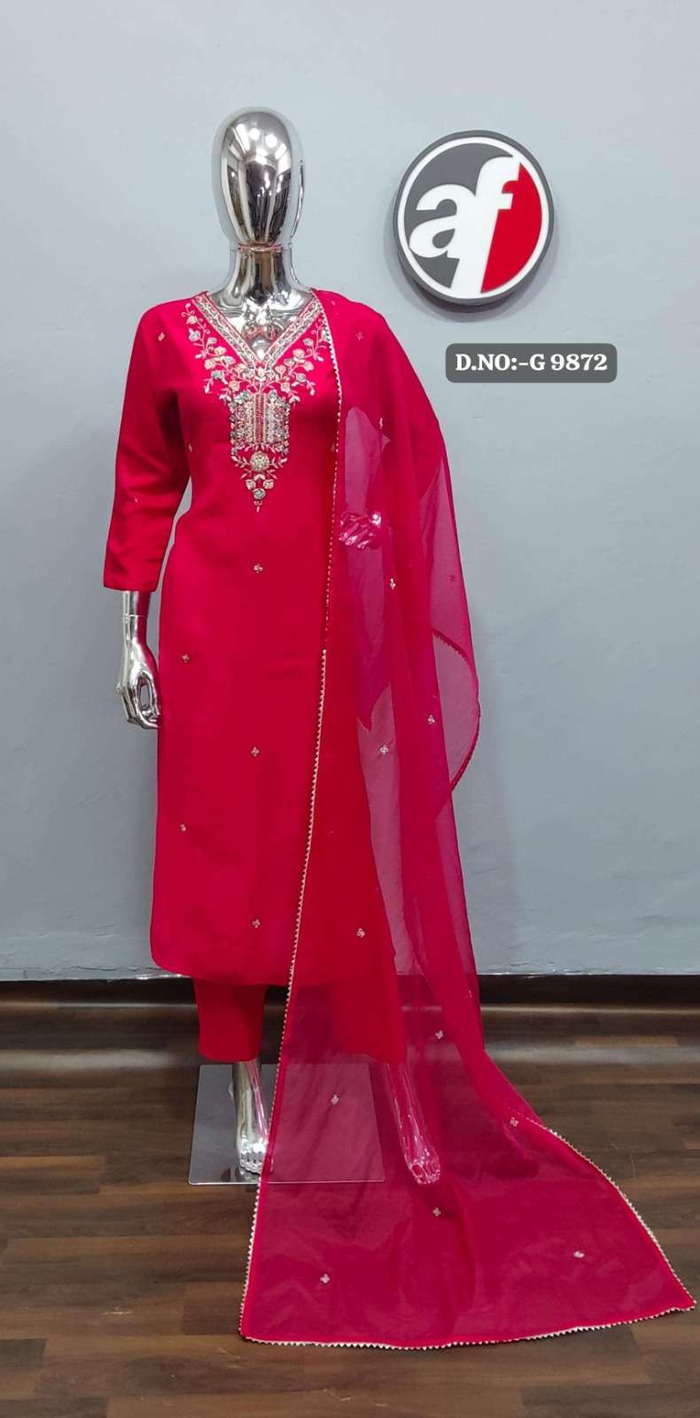 D NO G 9873 74 A by Anju fabric kurti collection manufacturers surat 