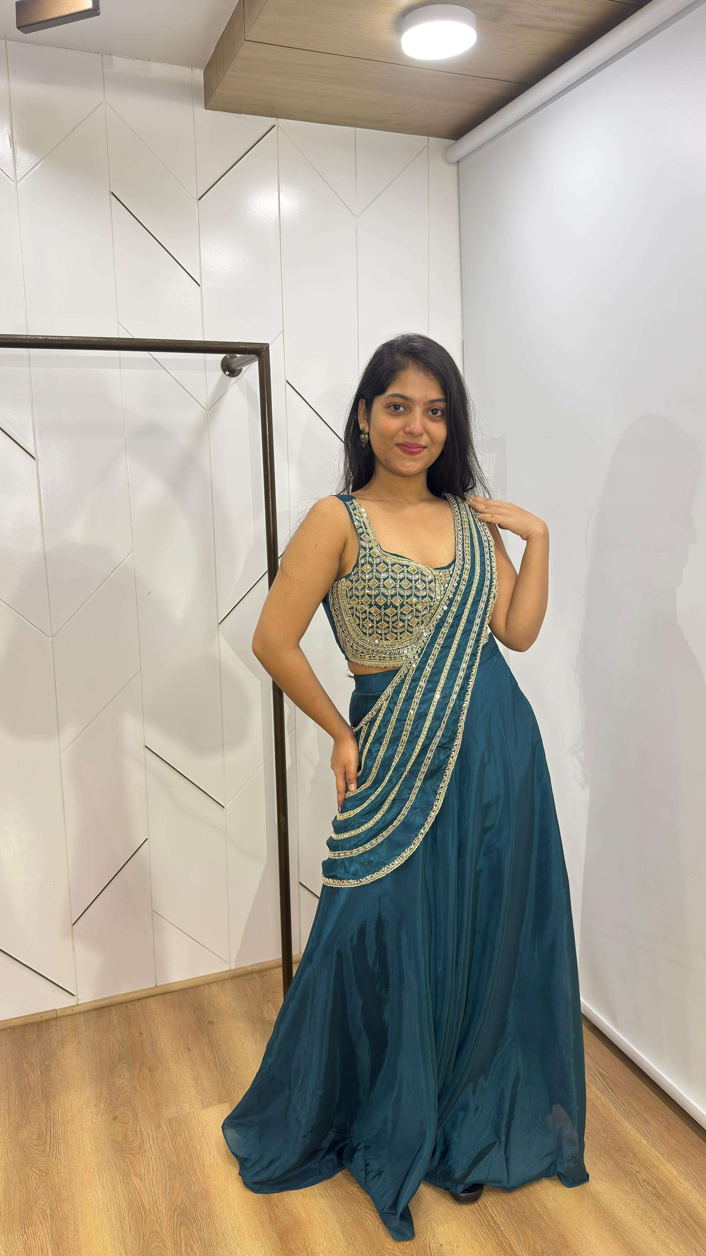 DESIGN NO A497 READY TO WEAR SAREE collection manufacturers surat 