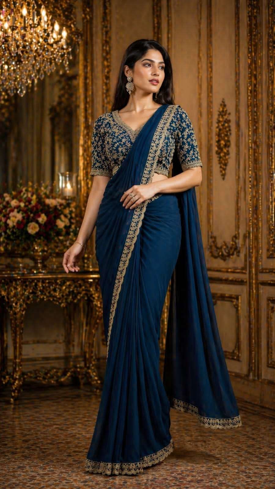 DESIGN NO A507 READY TO WEAR SAREE collection manufacturers surat 