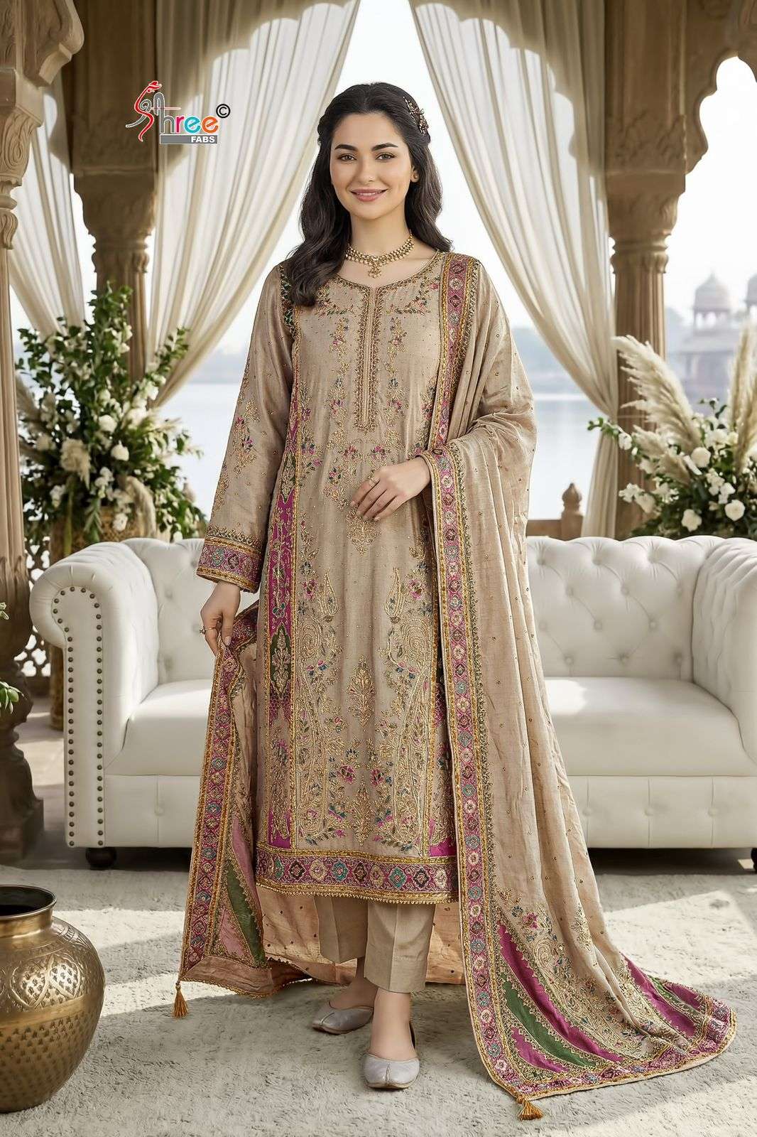 DESIGN NO KT 351A by shree fab suit collection manufacturers surat 