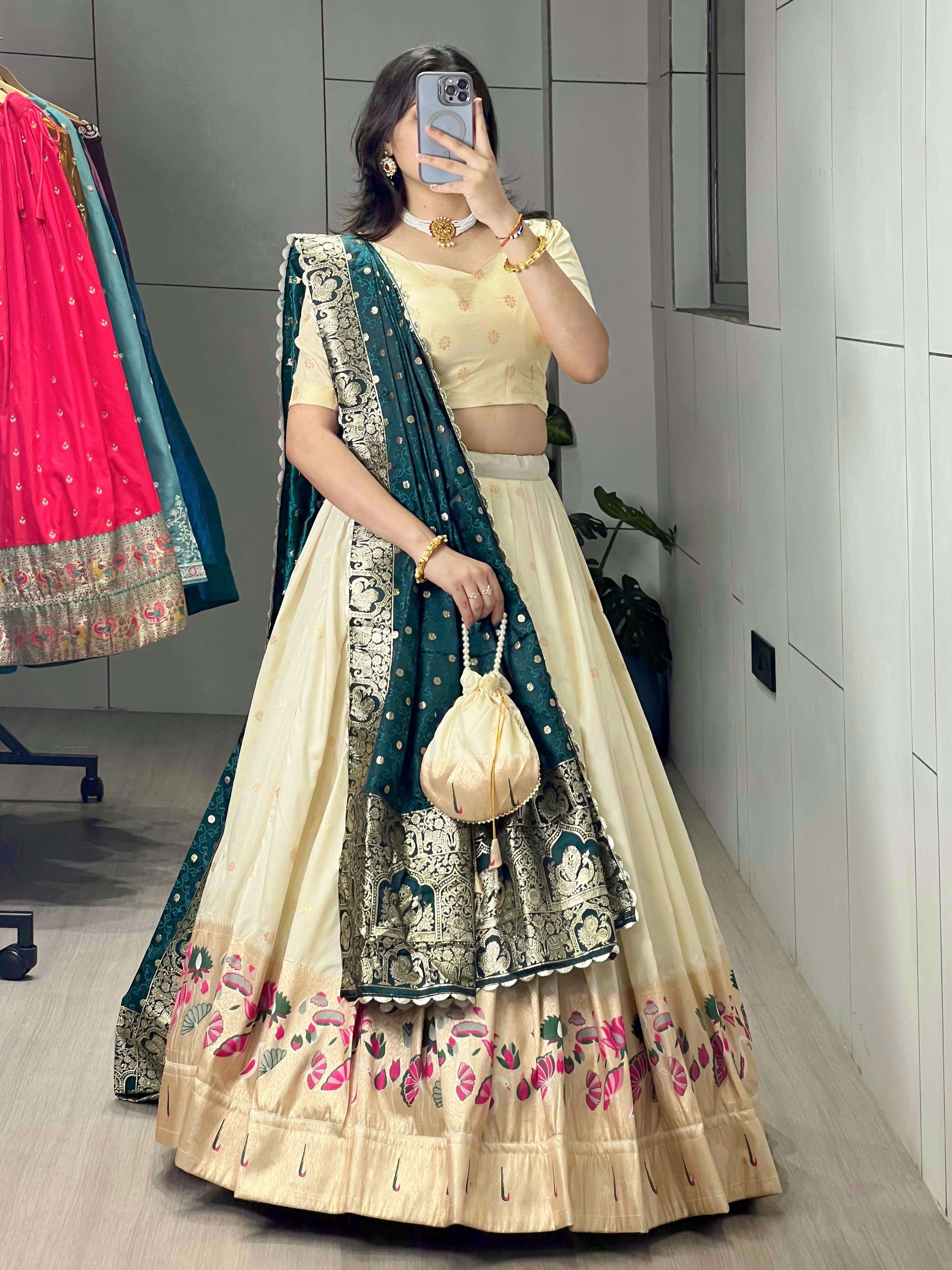 Lotus Paithani Silk Lehenga choli collection manufacturers surat 