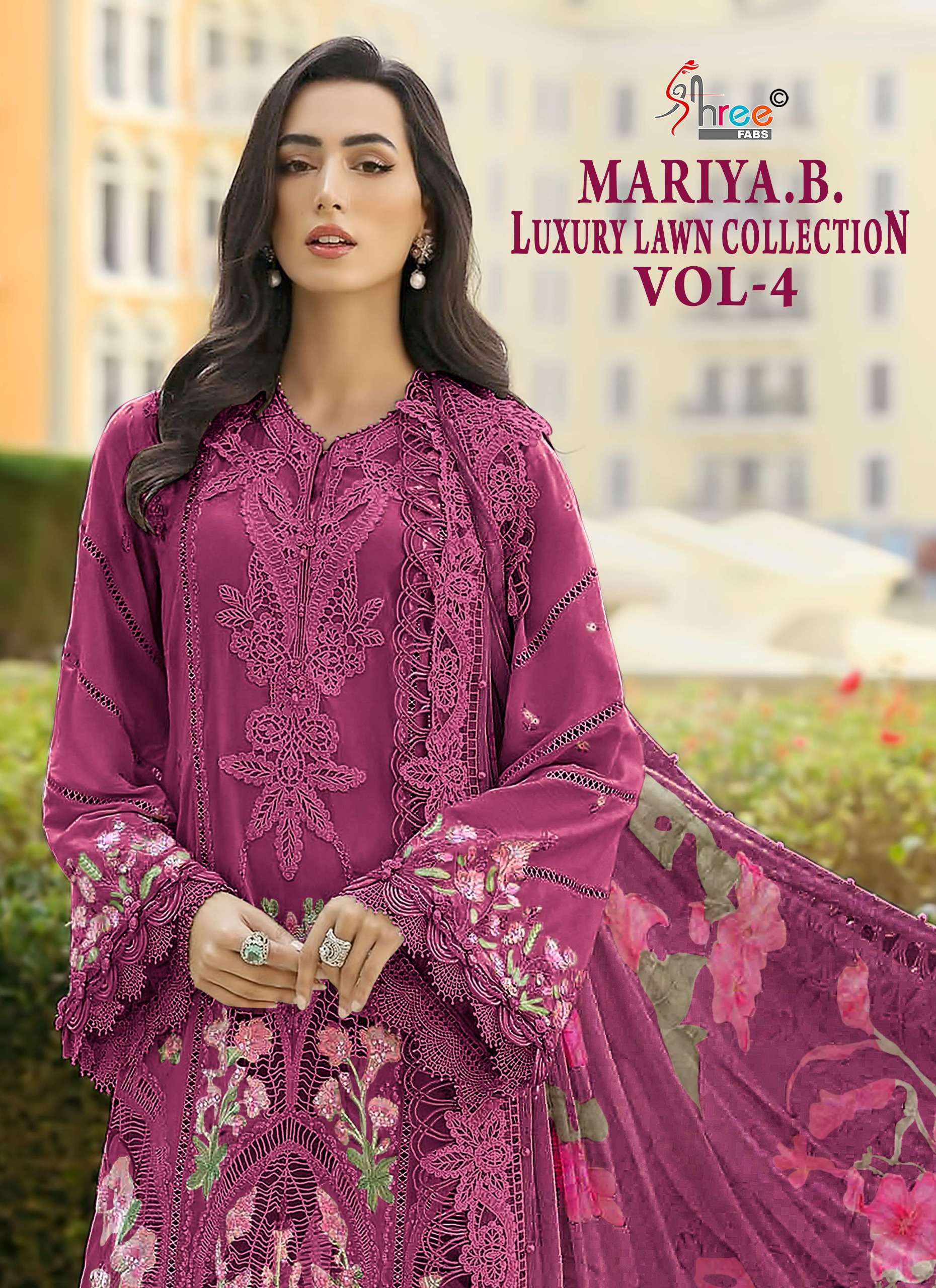 MARIYA B LUXURY LAWN COLLECTION VOL 4 by Shree fab suit collection manufacturers surat 