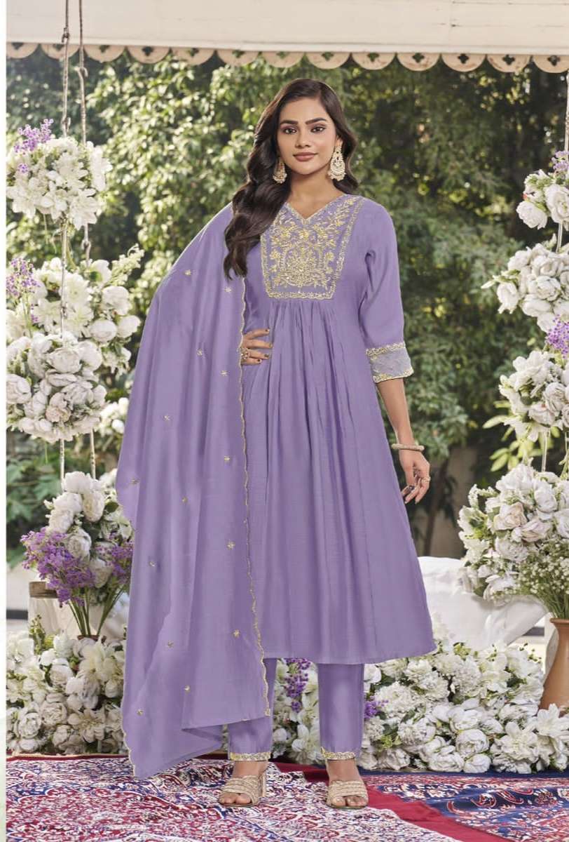 Noor Vol 01 D NO 7222A To 7222 D by Vamika kurti collection manufacturers surat 