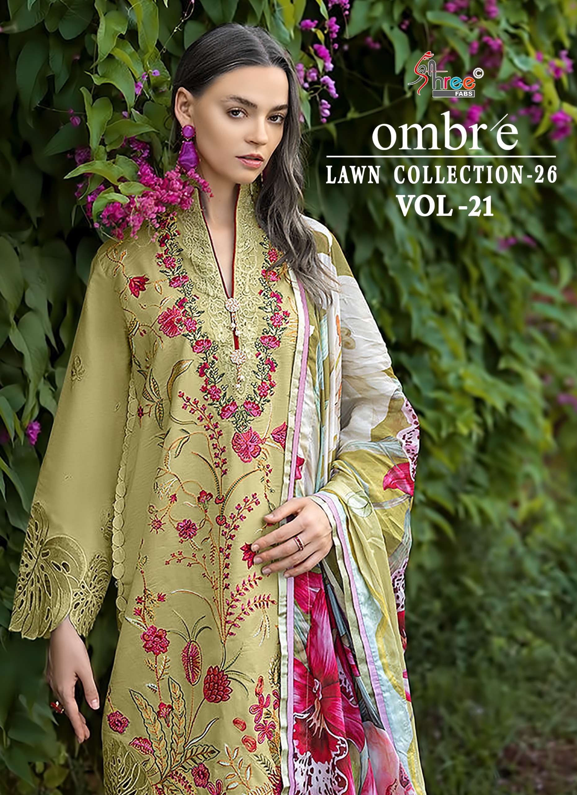 OMBRE LAWN COLLECTION VOL 21 by Shree fab suit collection manufacturers surat 