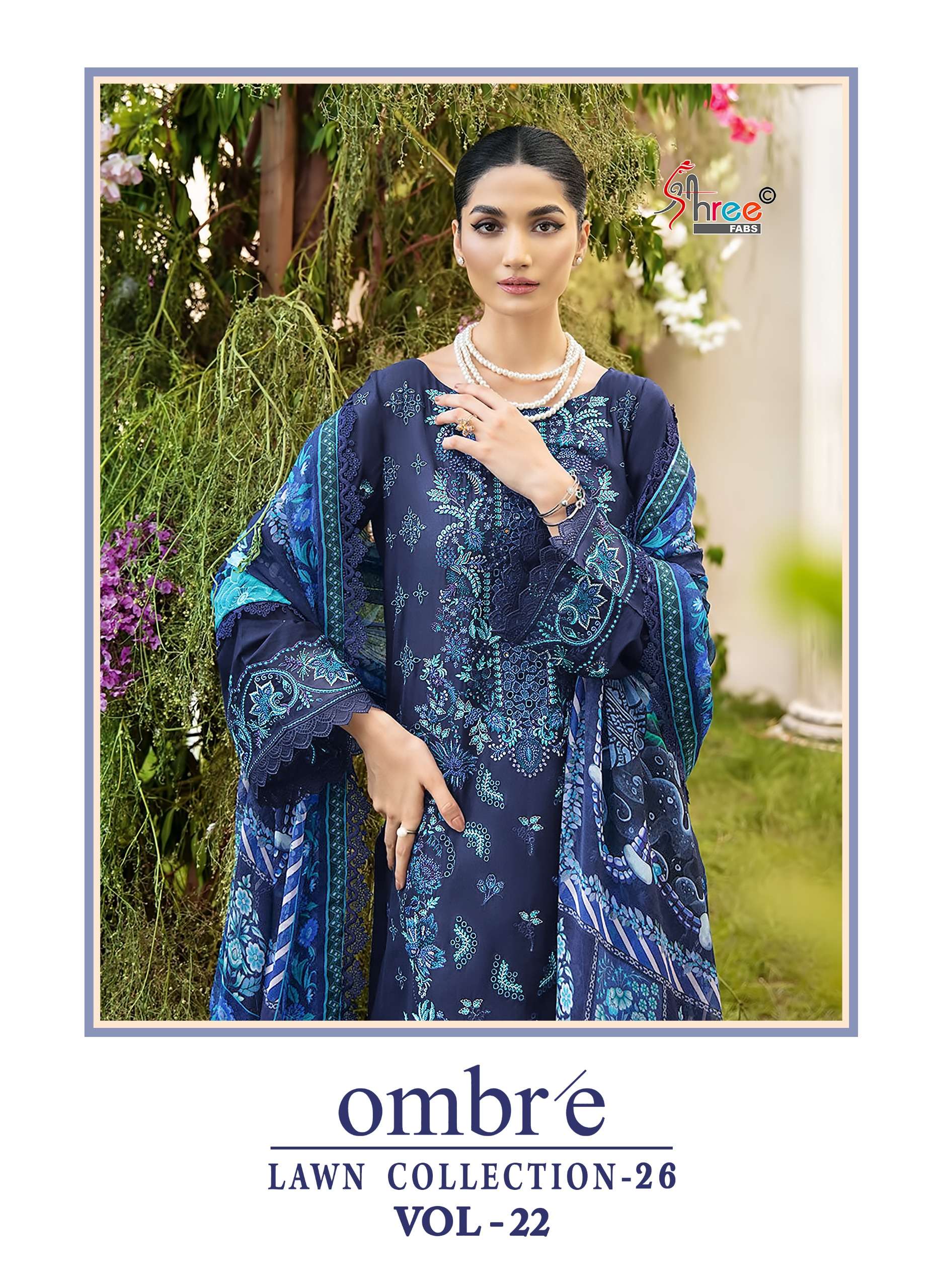 OMBRE LAWN COLLECTION VOL 22 by Shree fab suit collection manufacturers surat 