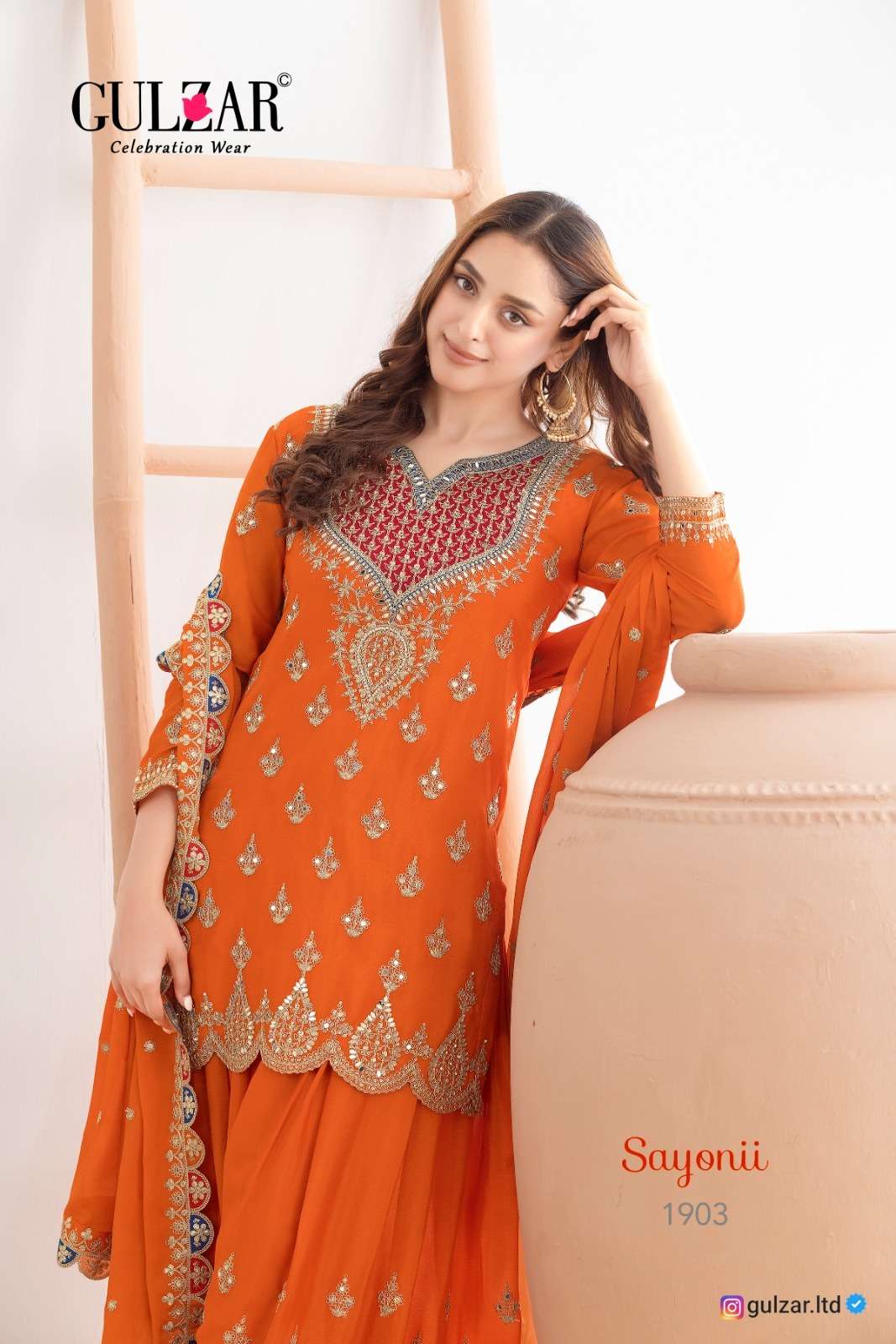 SAYONII  D No 1901 1903 by GULZAR suit collection manufacturers surat 