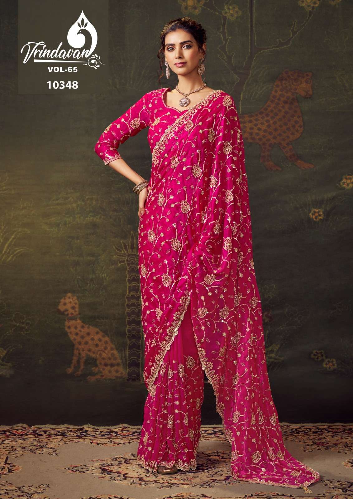 VRINDAVAN VOL 65 SERIES 10347 TO 10355 by  ROYAL saree Collection manufacturer surat 