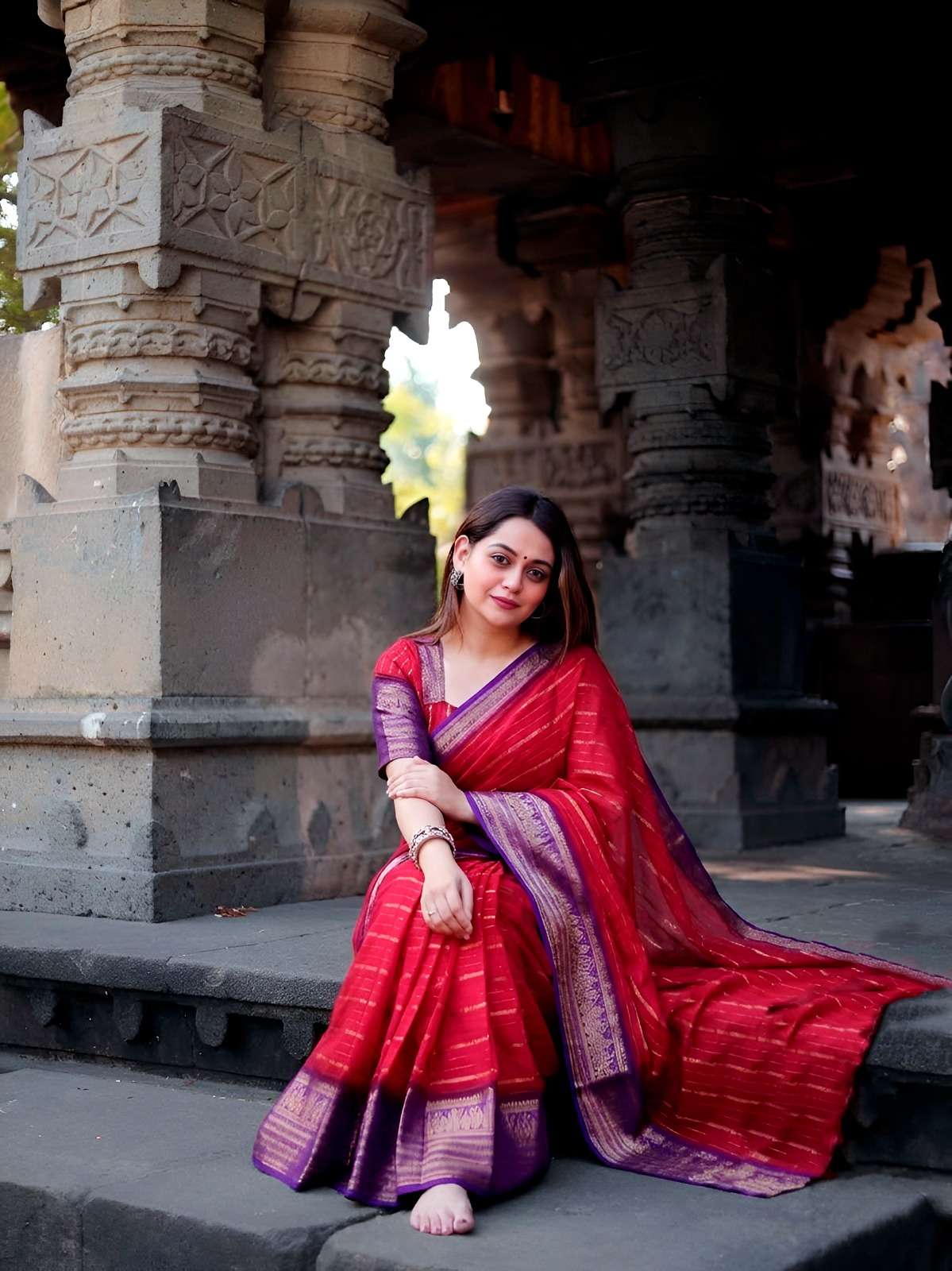 YNF7029RED Saree Collection manufacturer surat 