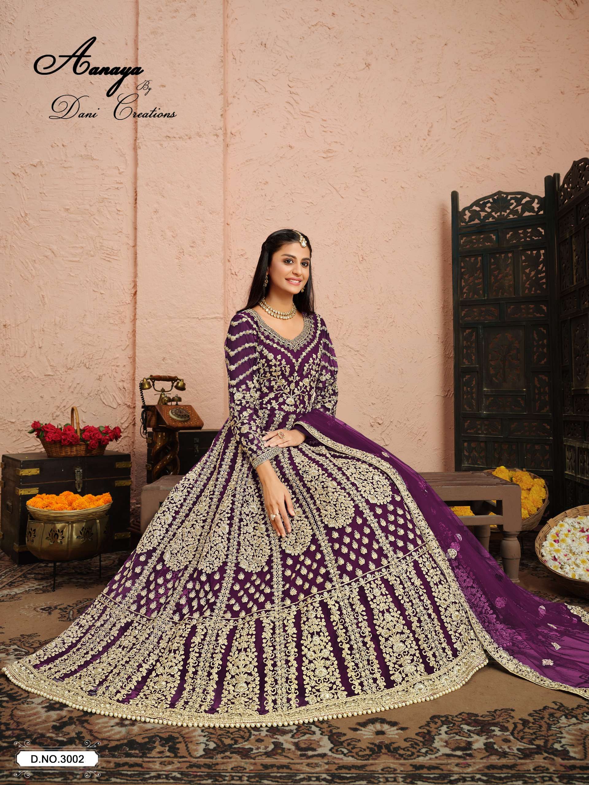 AANAYA VOL 130 by Dani creation gown collection manufacturers surat 