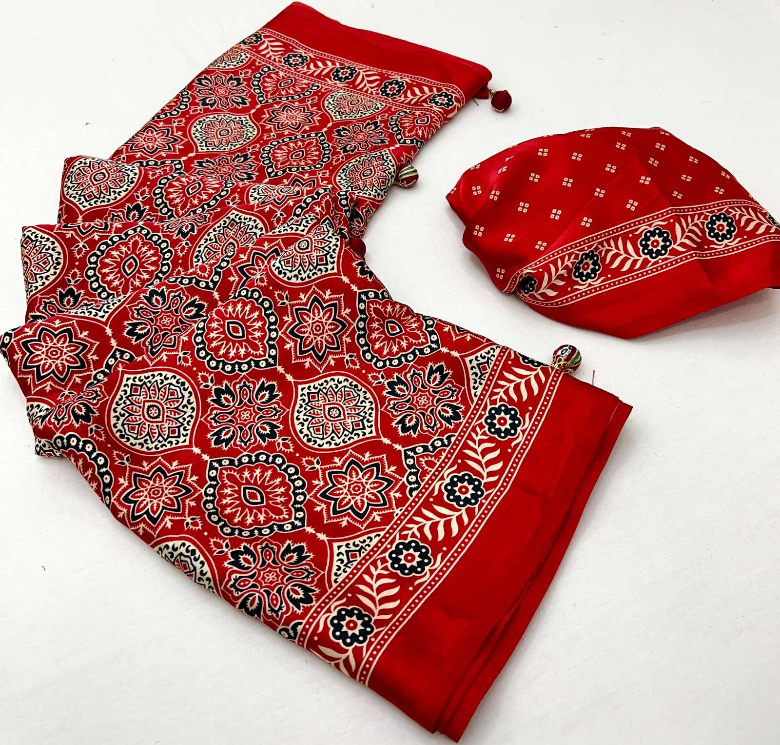 Ajrakh Luxe 2d  saree Collection manufacturer surat 