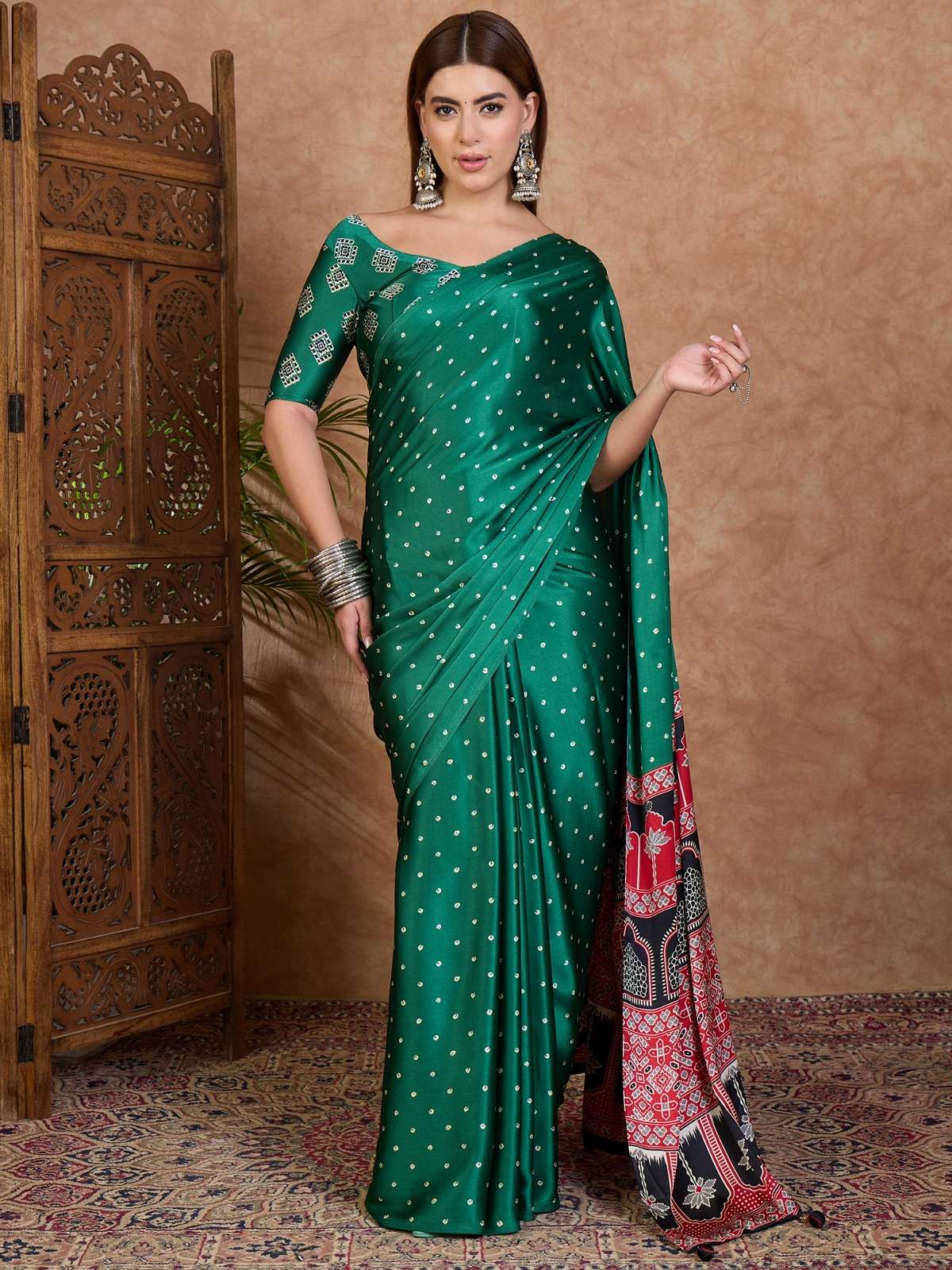 Ajrakh luxe C saree Collection manufacturer surat 