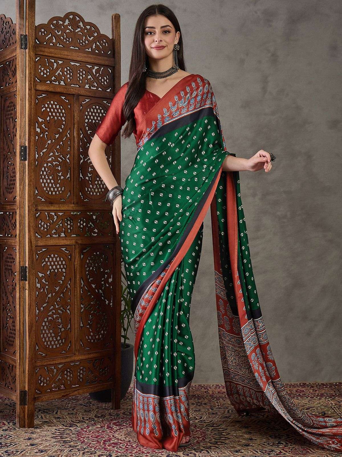 Ajrakh Luxe vol 1 saree Collection manufacturer surat 