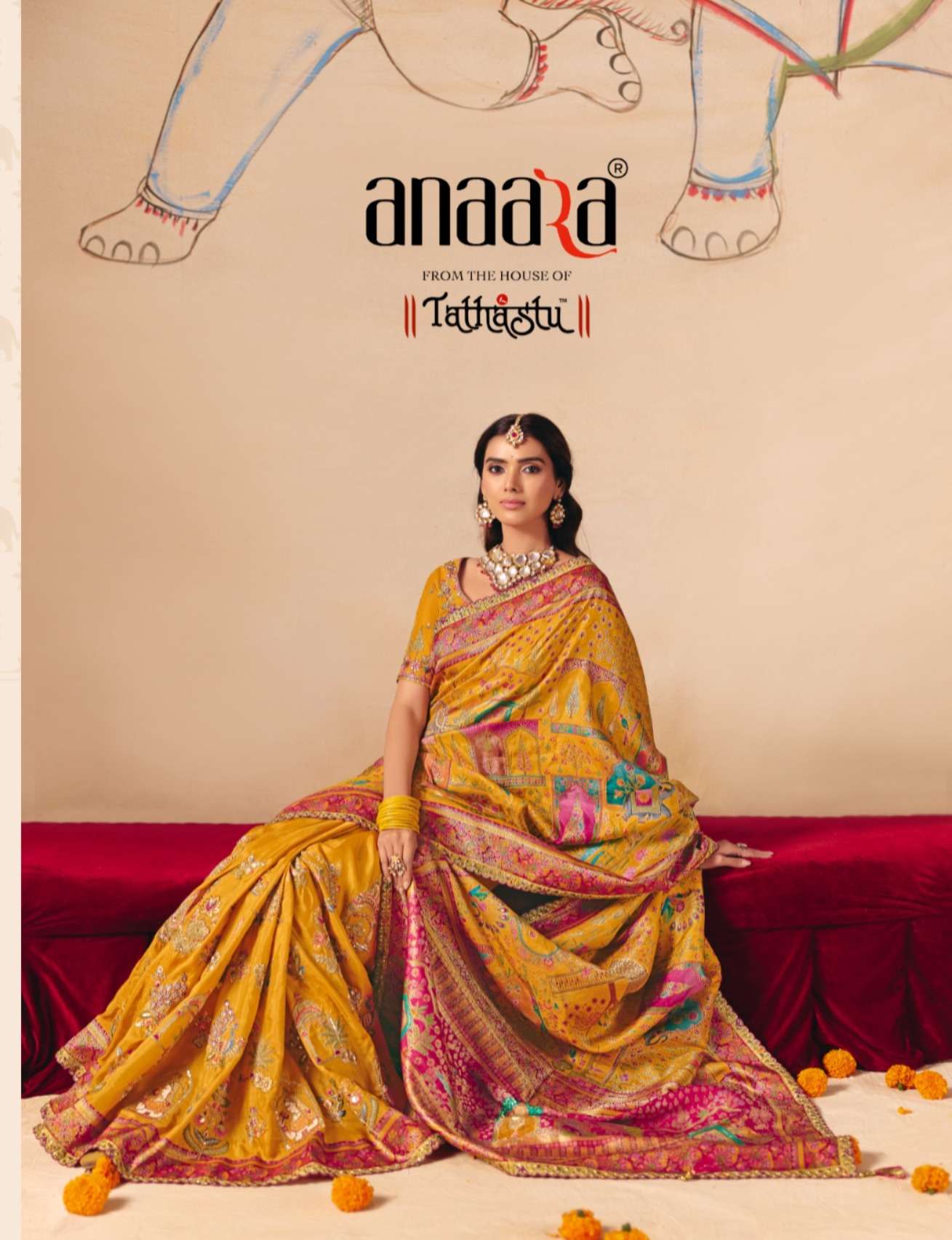 Anaara Series 8201 to 8212  By Tathasu saree Collection manufacturer surat 