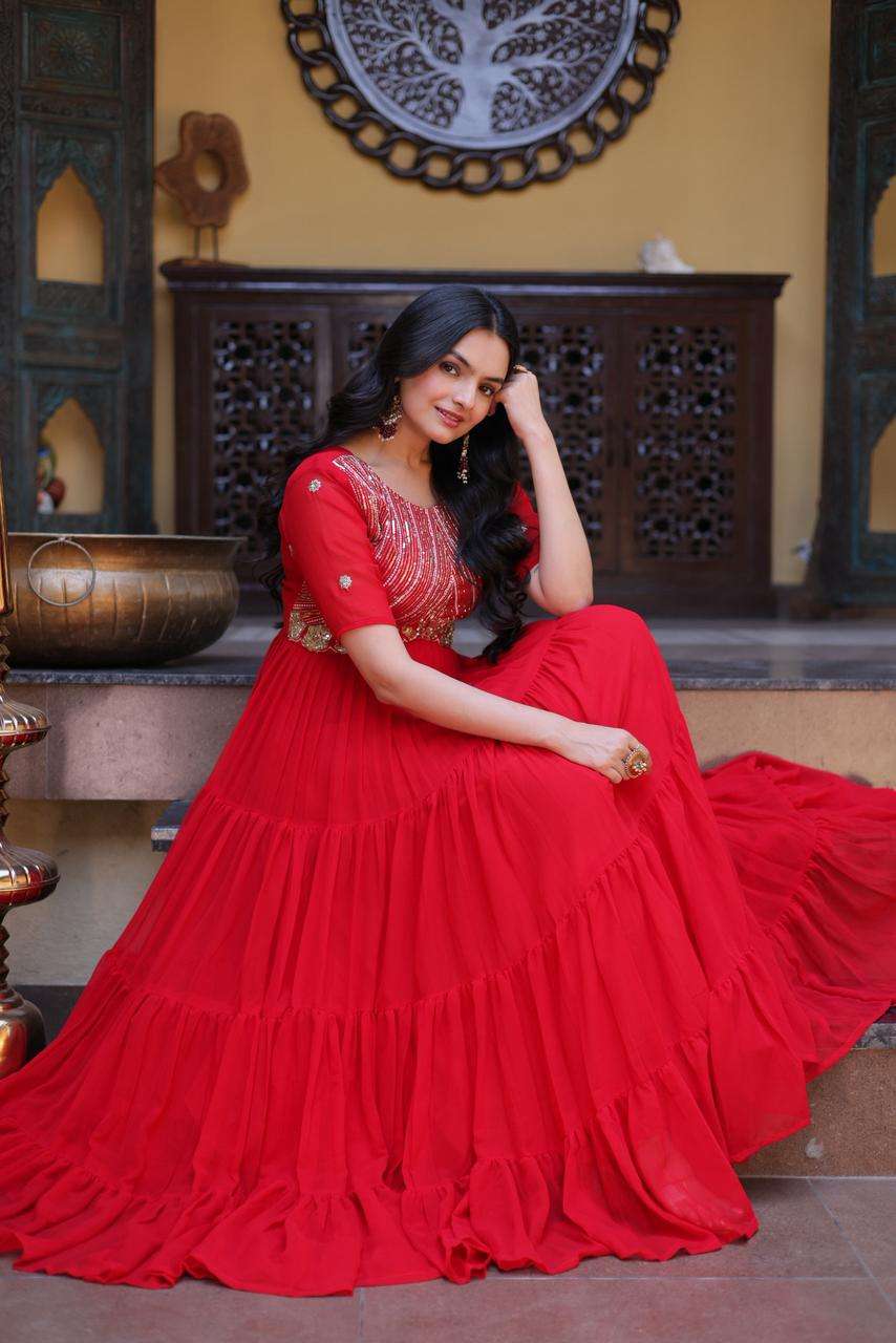 CODE KA 1255 READYMADE GOWN collection manufacturers surat 