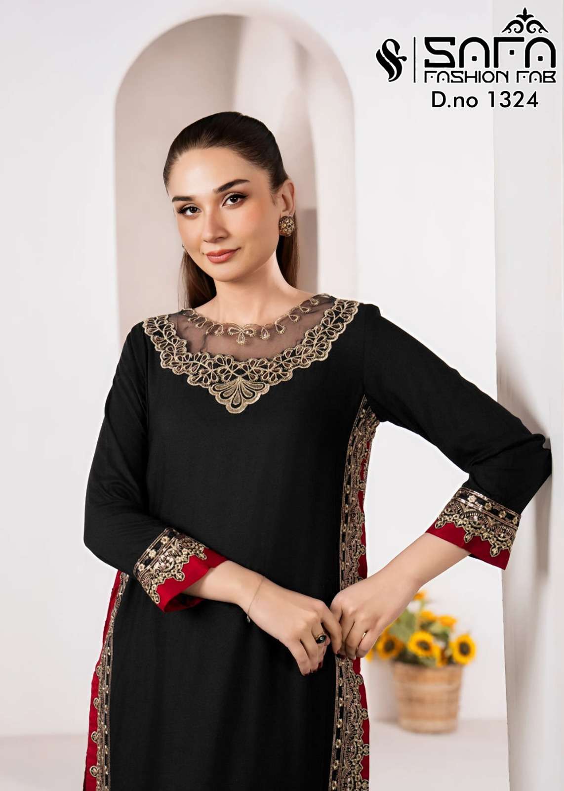 D No 1324  by SAFA FASHION FAB kurti collection manufacturers surat 